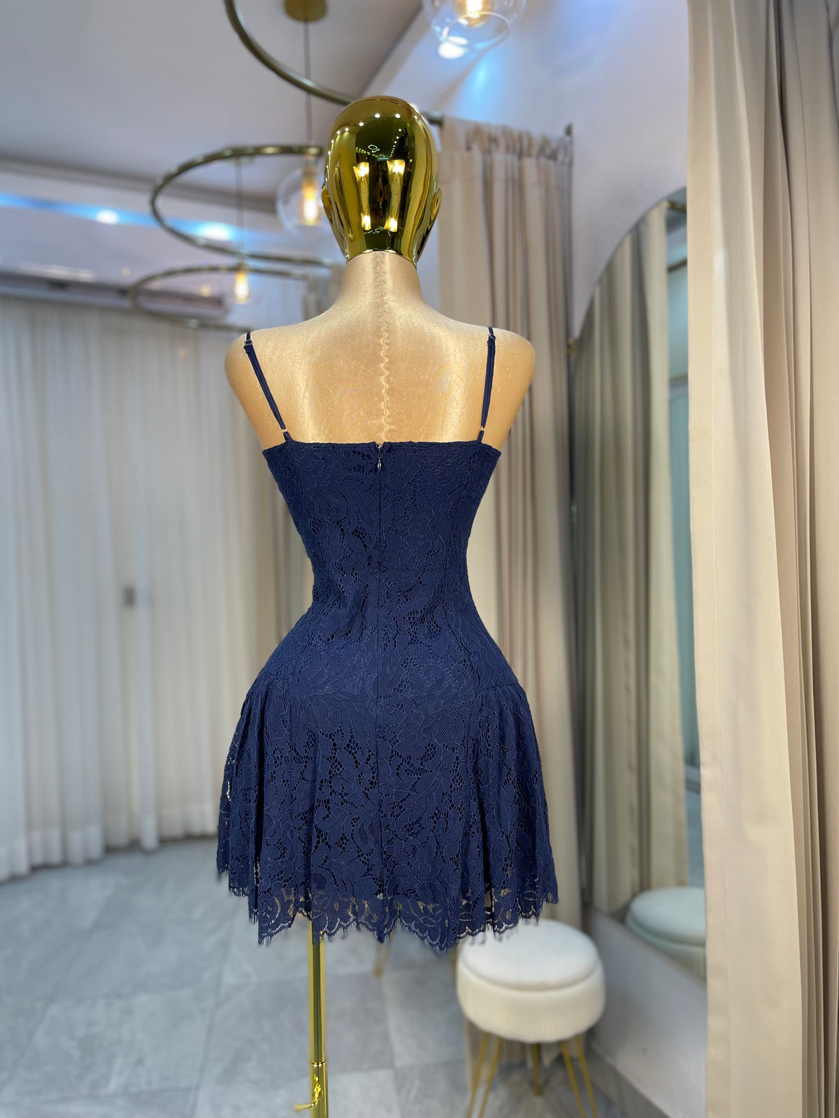 VESTIDO MINI CORSET AZUL MA.