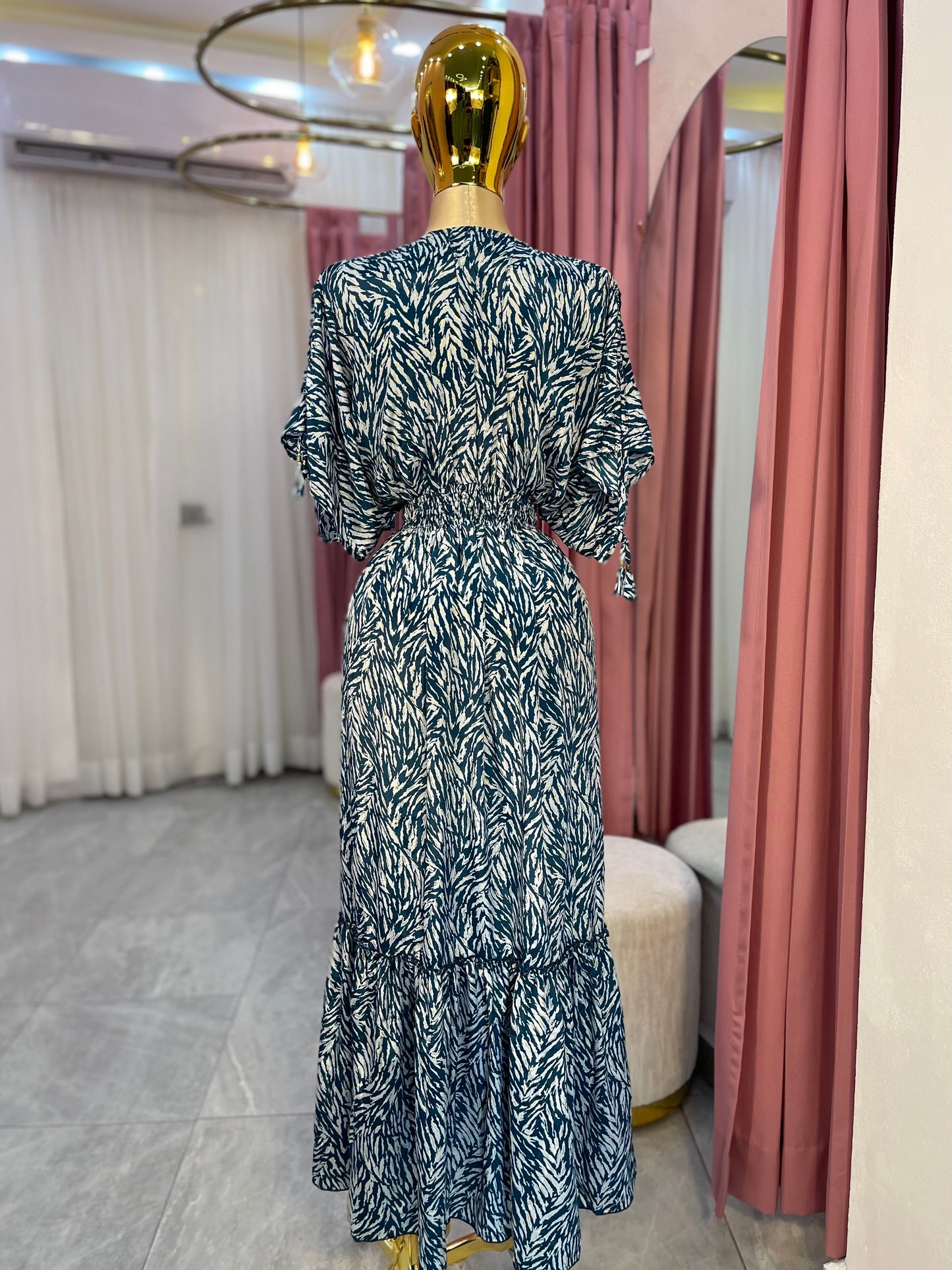 VESTIDO HINDÚ MANGA CORTA