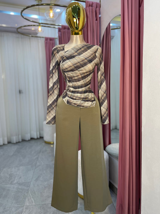 SET CAFÉ MESH PANTALÓN