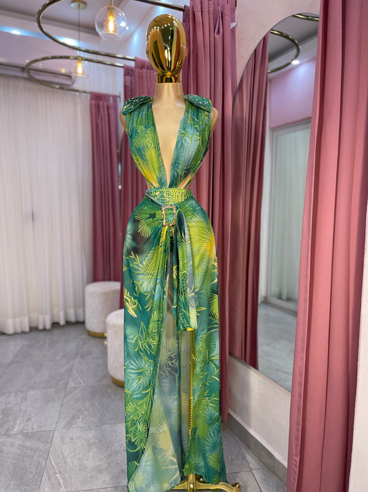 SET TRAJE DE BAÑO VERDE