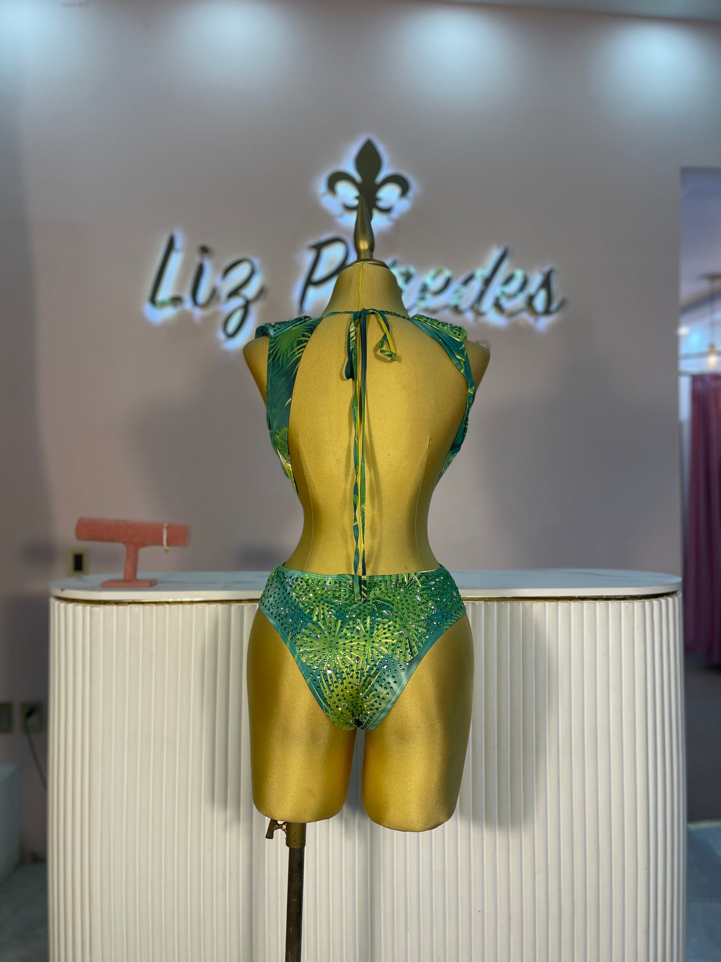 SET TRAJE DE BAÑO VERDE