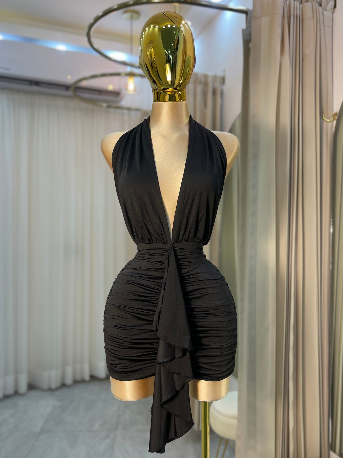 VESTIDO MINI CUELLO V ESC