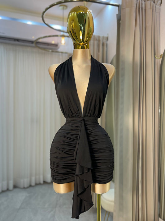 VESTIDO MINI CUELLO V ESC