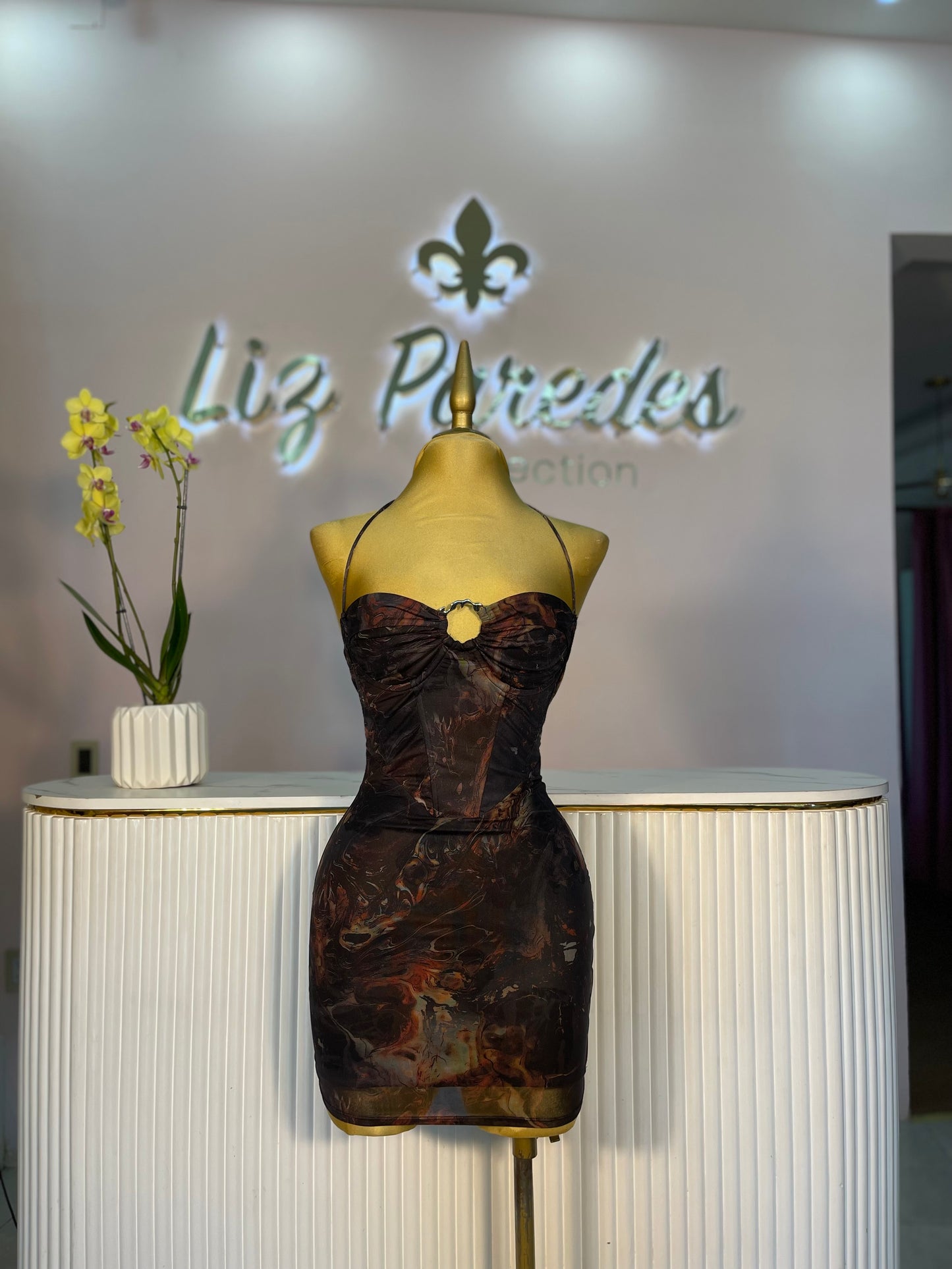 VESTIDO MINI MESH ARGOLLA