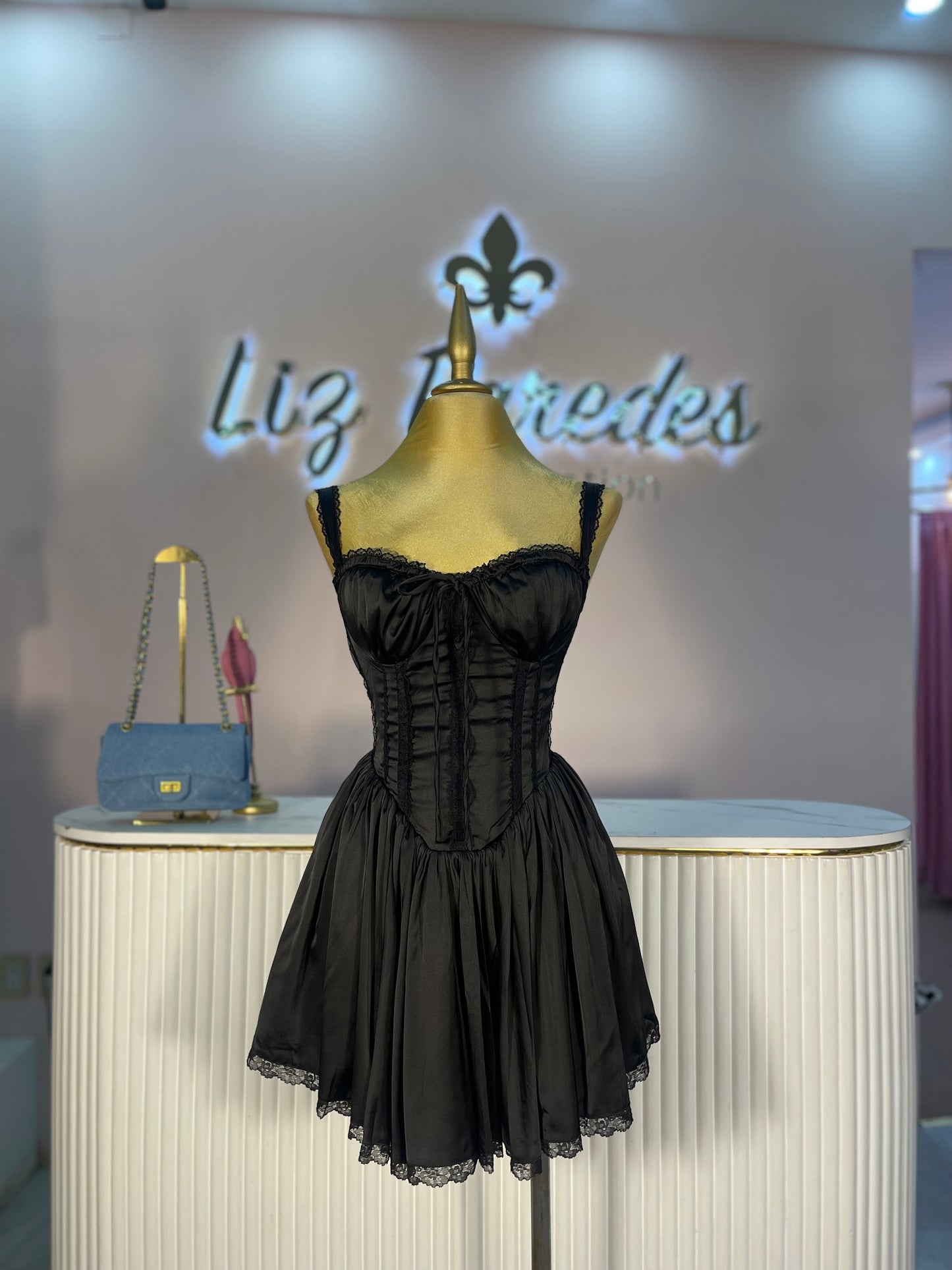 VESTIDO MINI SATEN CORSET
