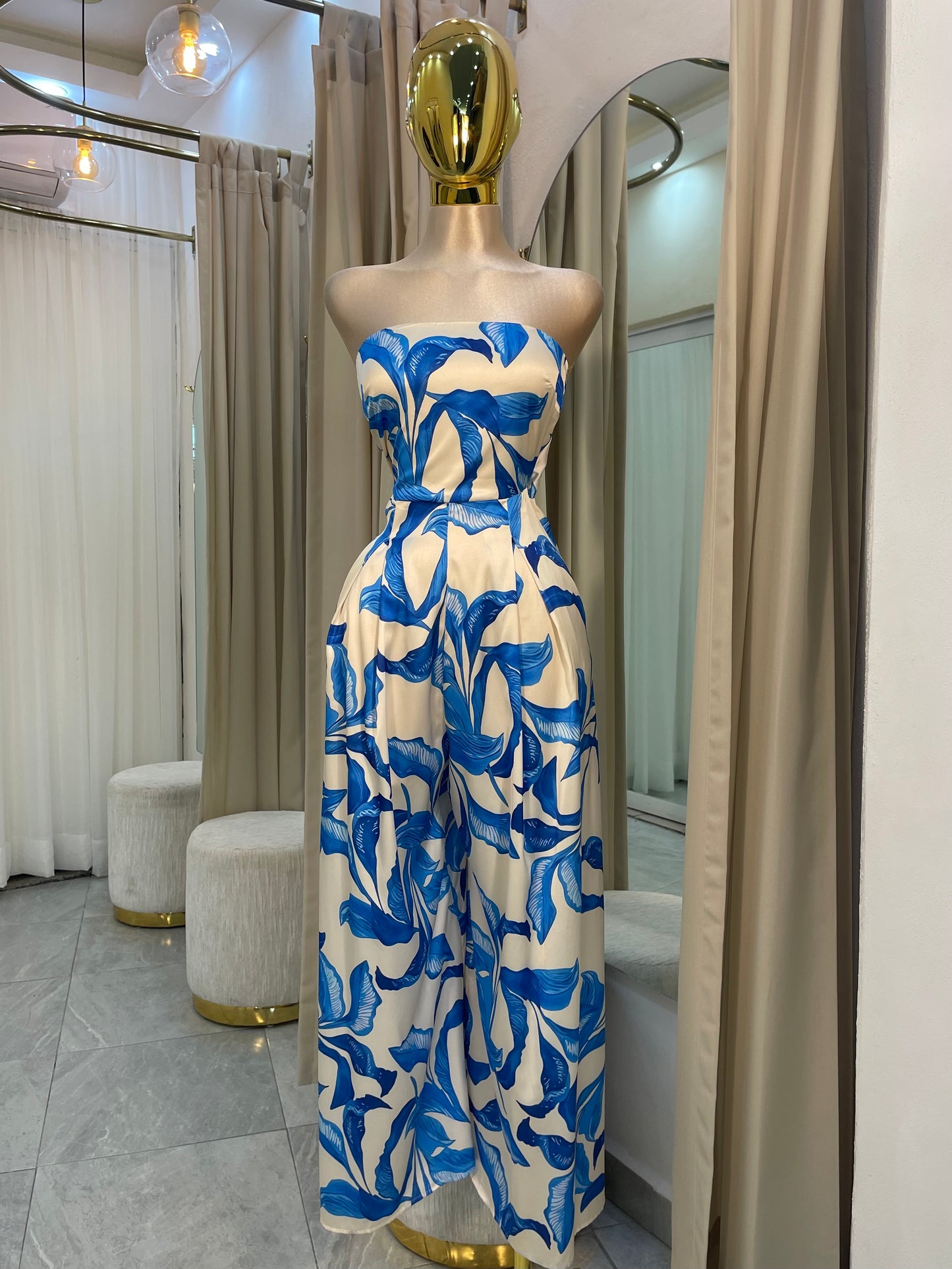 JUMPSUIT IVORY HOJAS