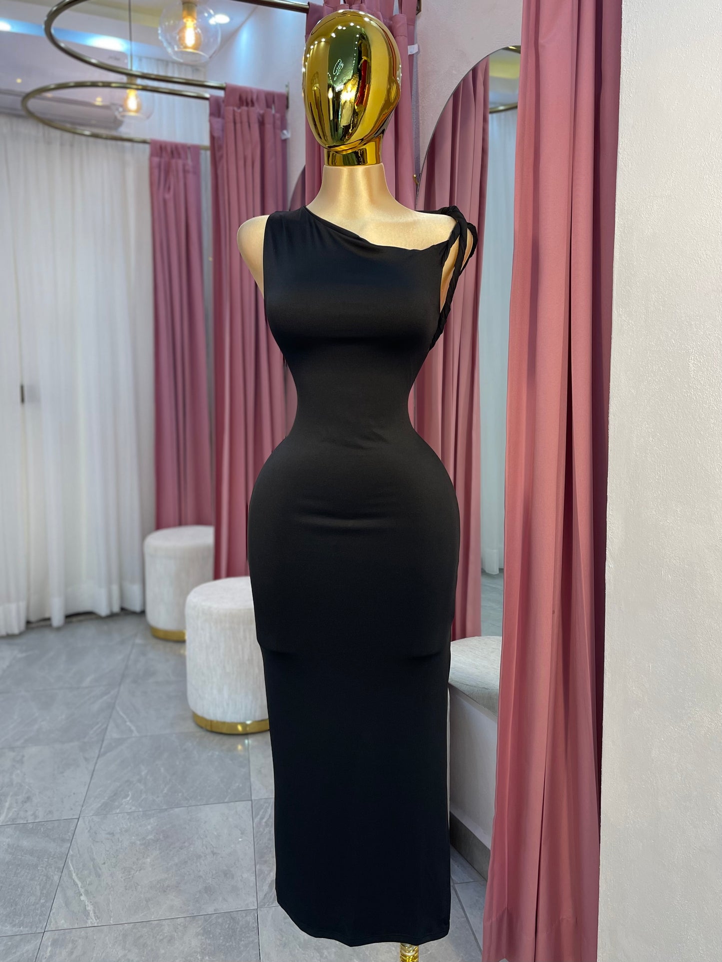 VESTIDO MIDI MANGA CRUZADA