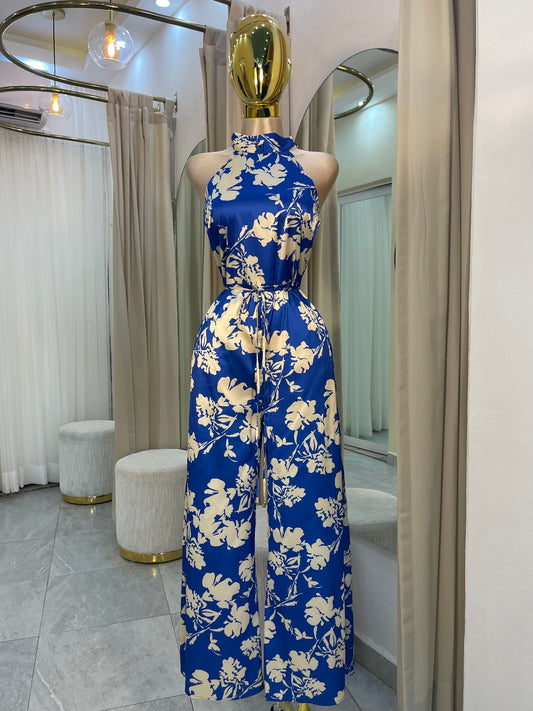JUMPSUIT HALTER HOJAS