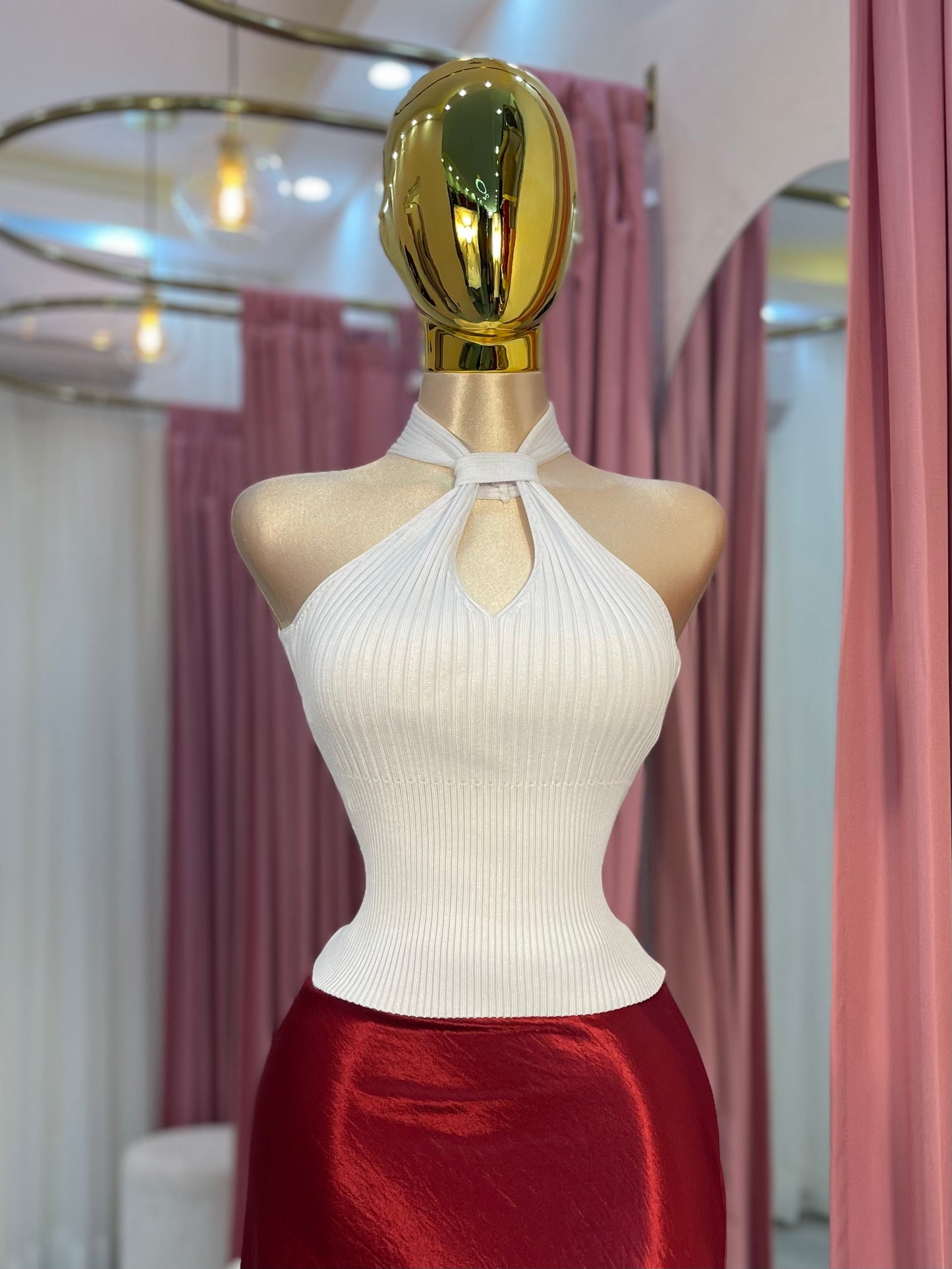 TOP BCO PUNTO HALTER