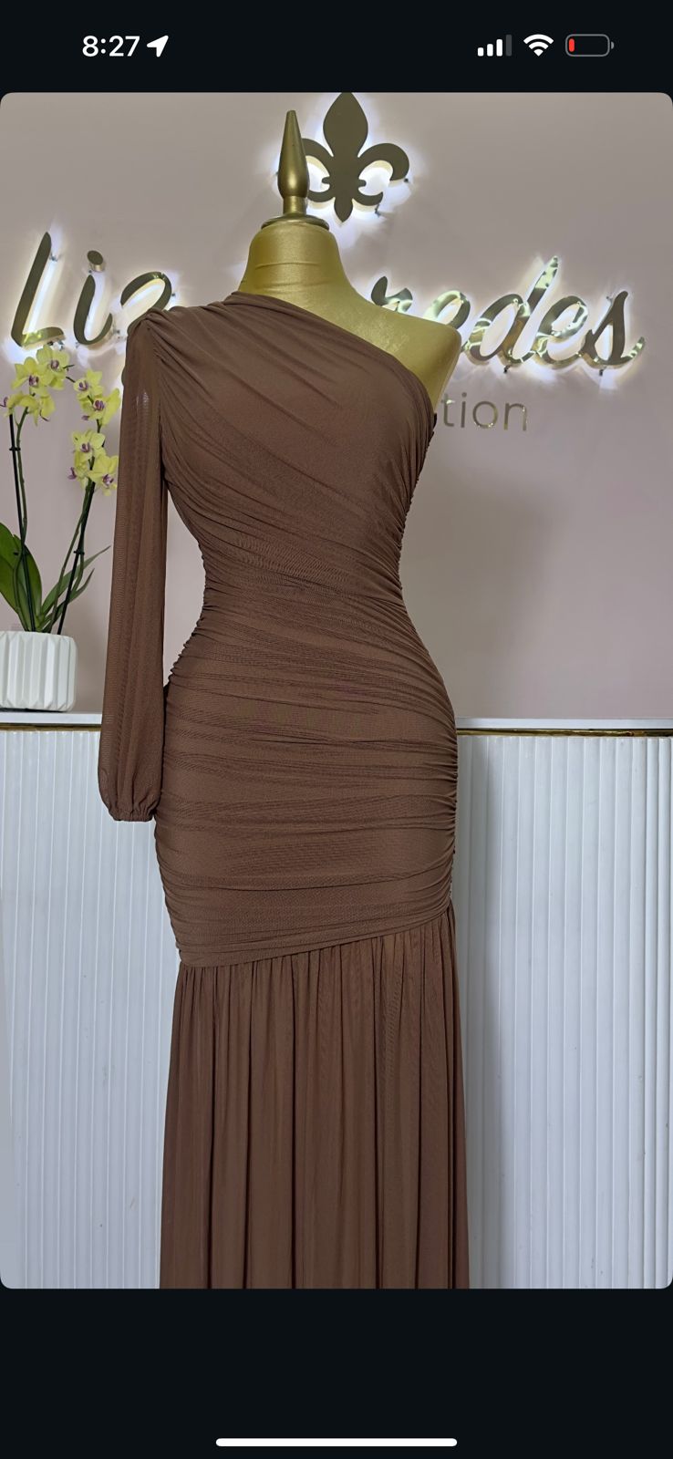 MAXIVESTIDO VESTIDO  ASIMÉTRICO MESH