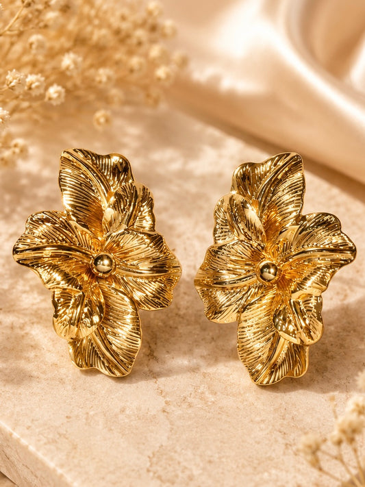 ARETES FLOR HOJA