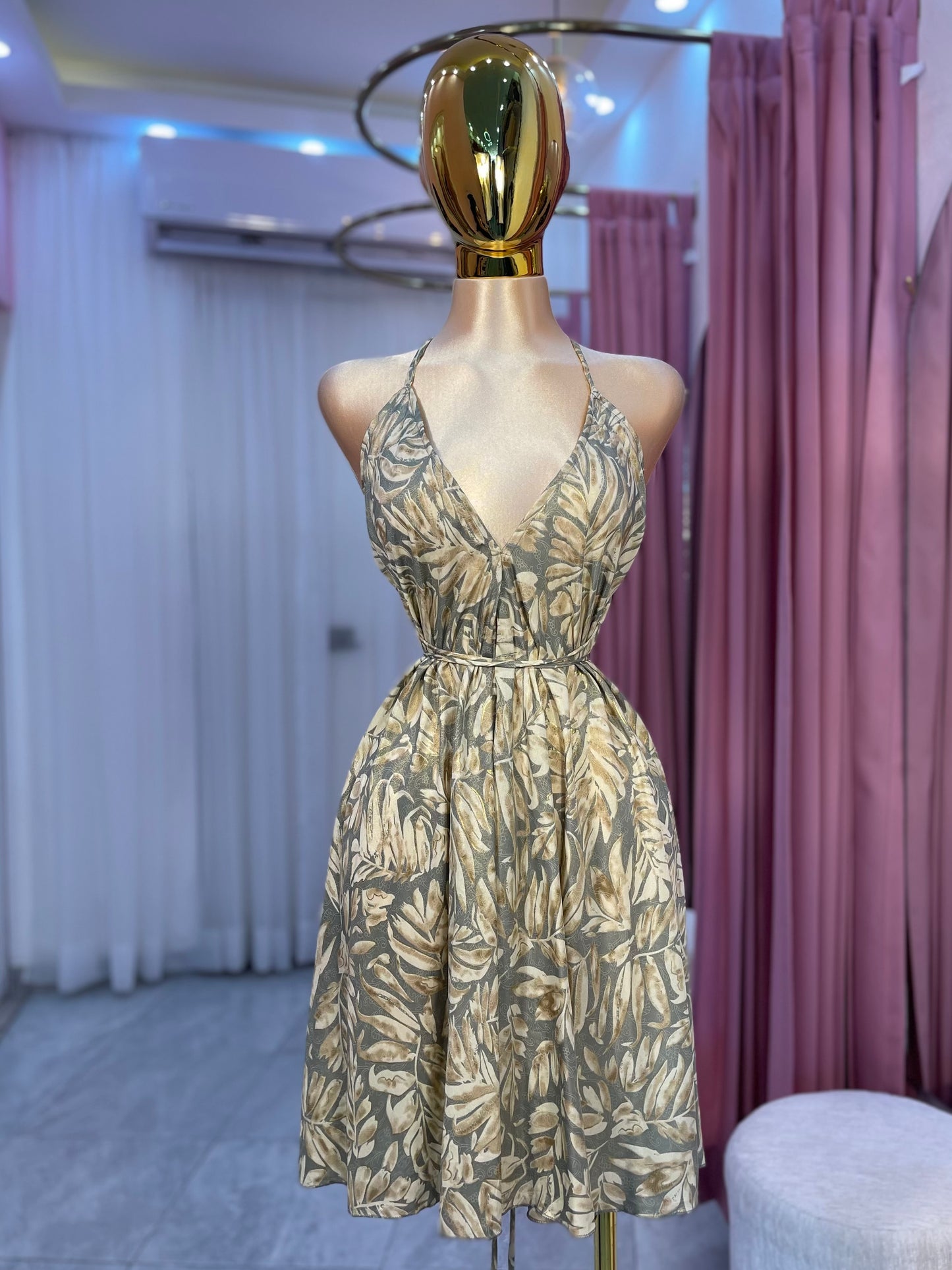 VESTIDO MINI HINDÚ HALTER