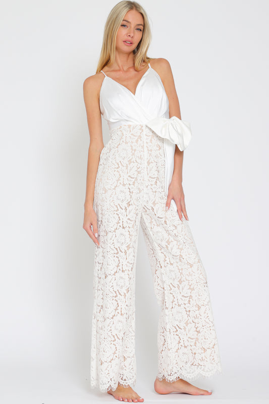 JUMPSUIT BLANCO ENCAJE ESC. V