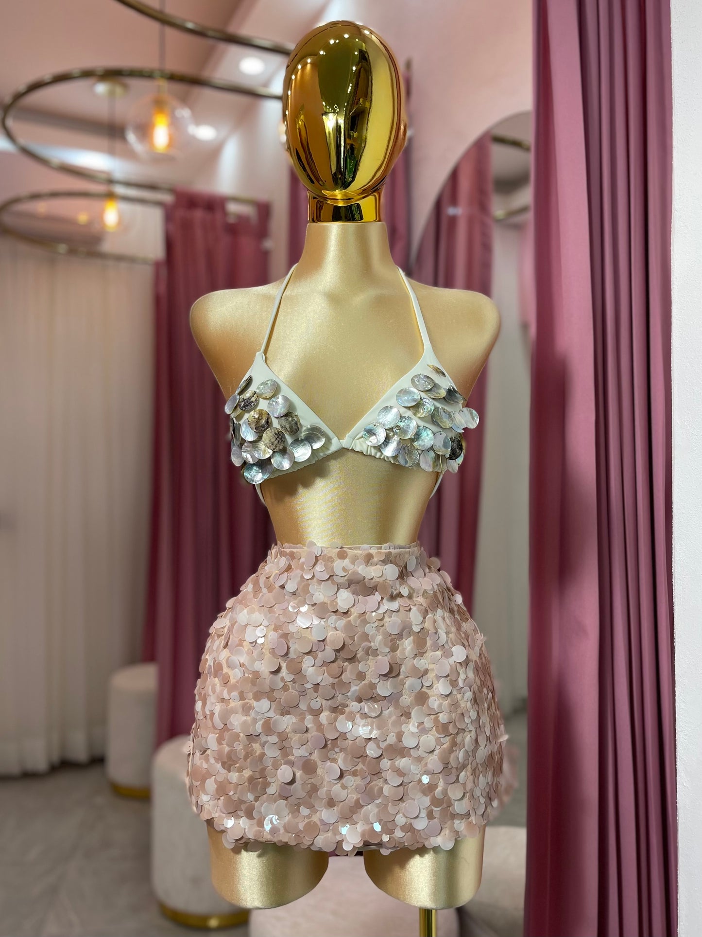 FALDA MINI LENTEJUELA