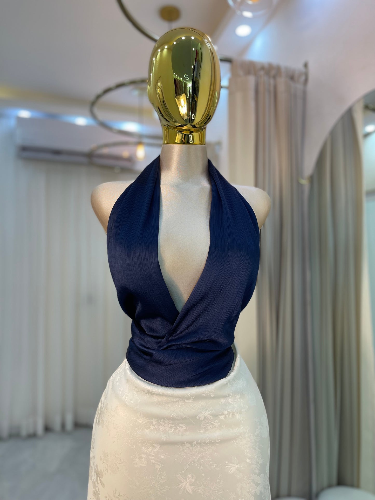BODY SATÉN AZUL MARINO