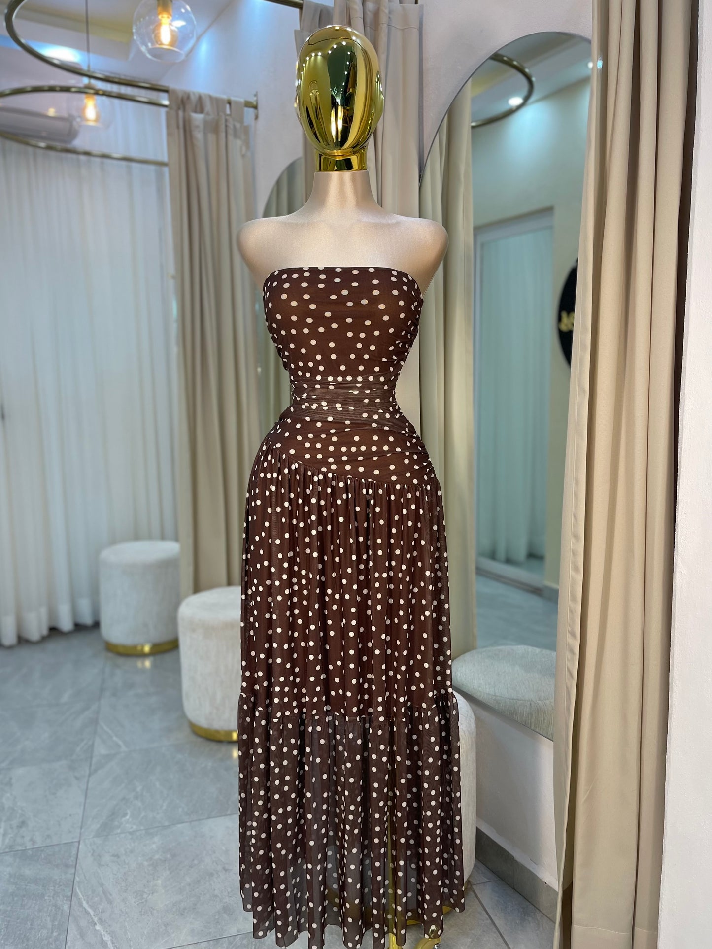 VESTIDO MAXI MESH LUNARES