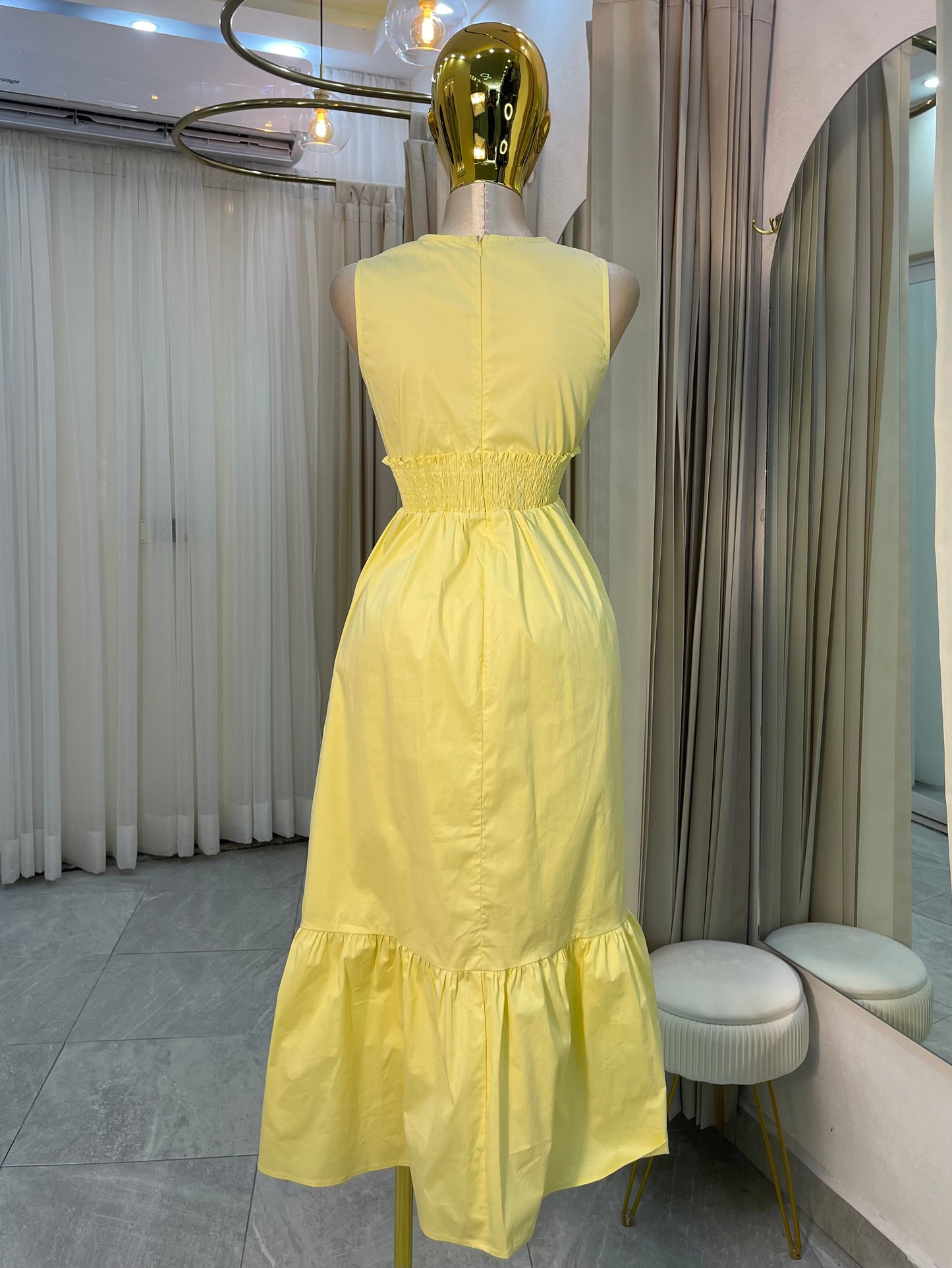 VESTIDO MIDI AMARILLO