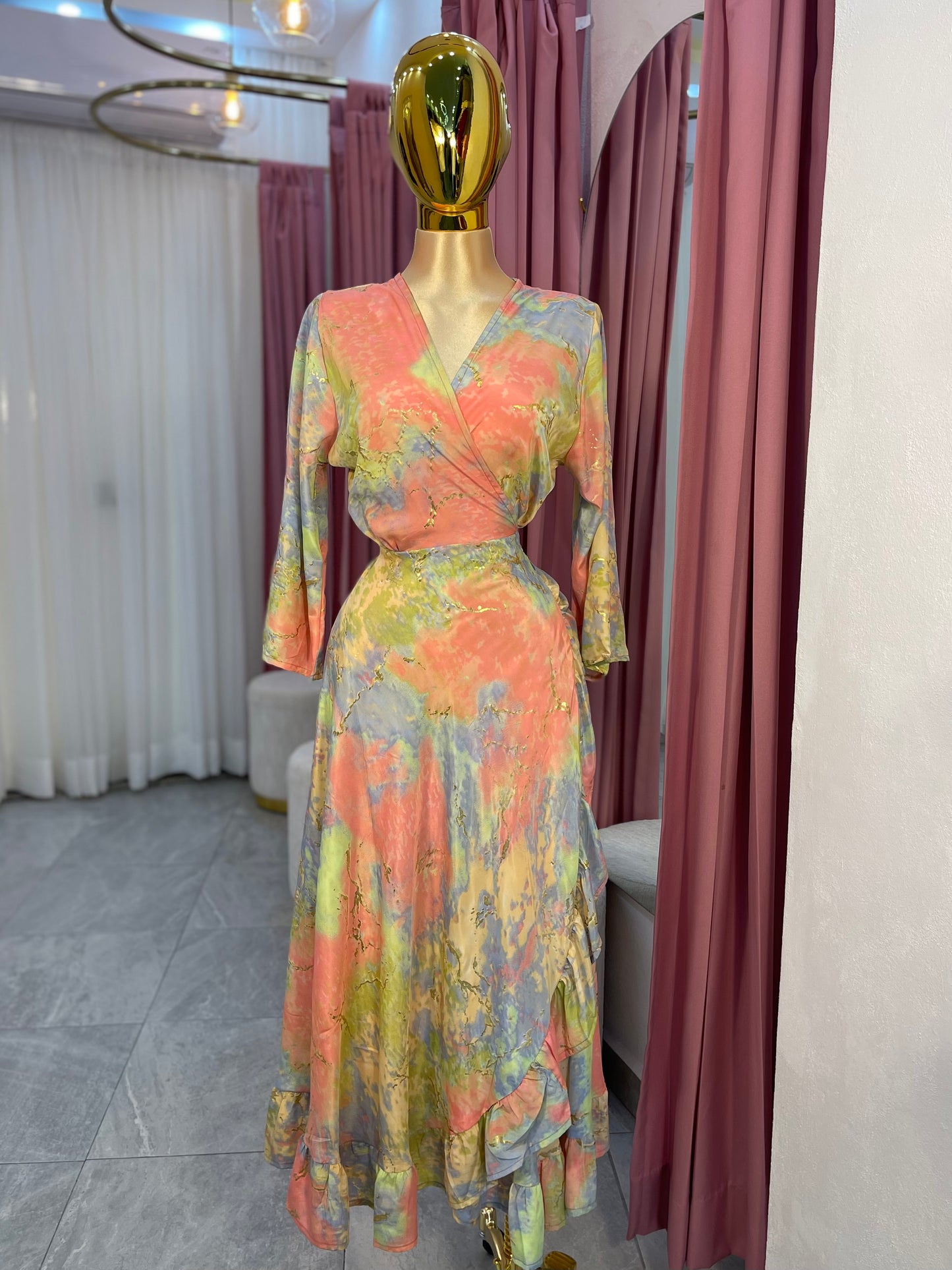 VESTIDO HINDÚ CRUZADO