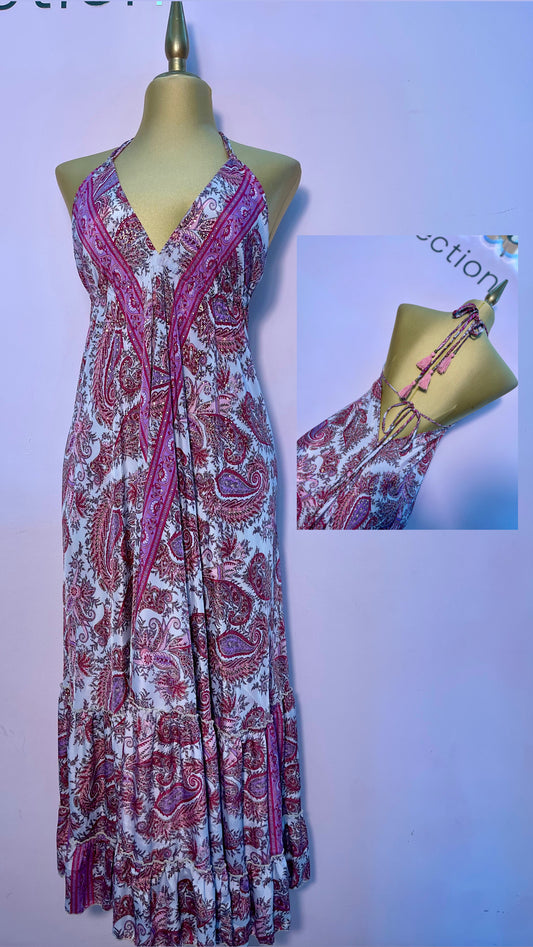 VESTIDO HINDU HALTER TIRANTES