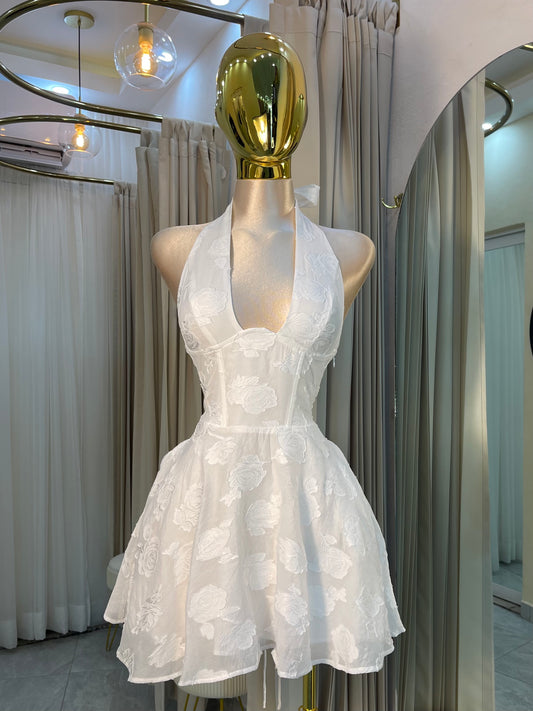 VESTIDO MINI BLANCO CORSET