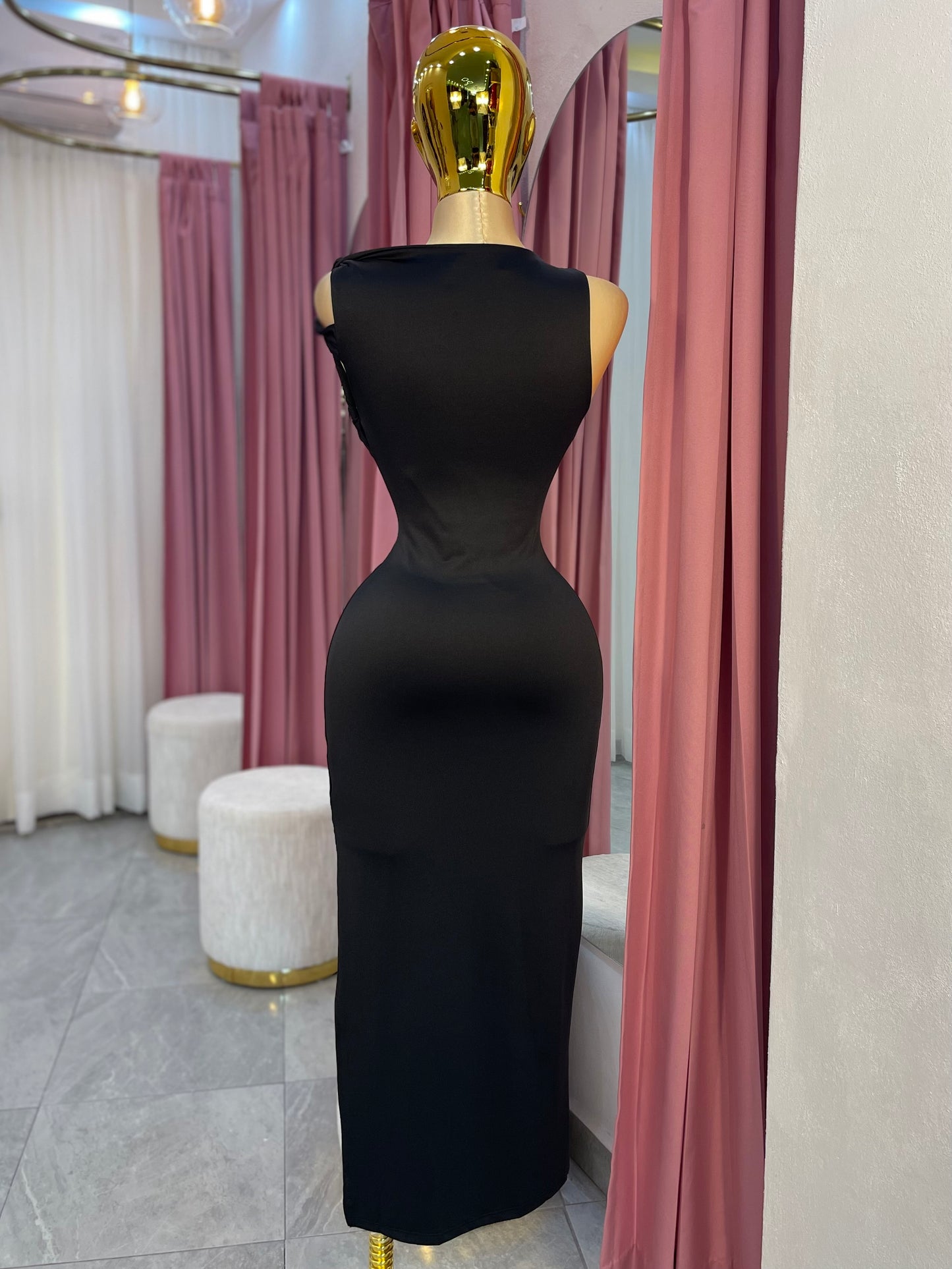 VESTIDO MIDI MANGA CRUZADA