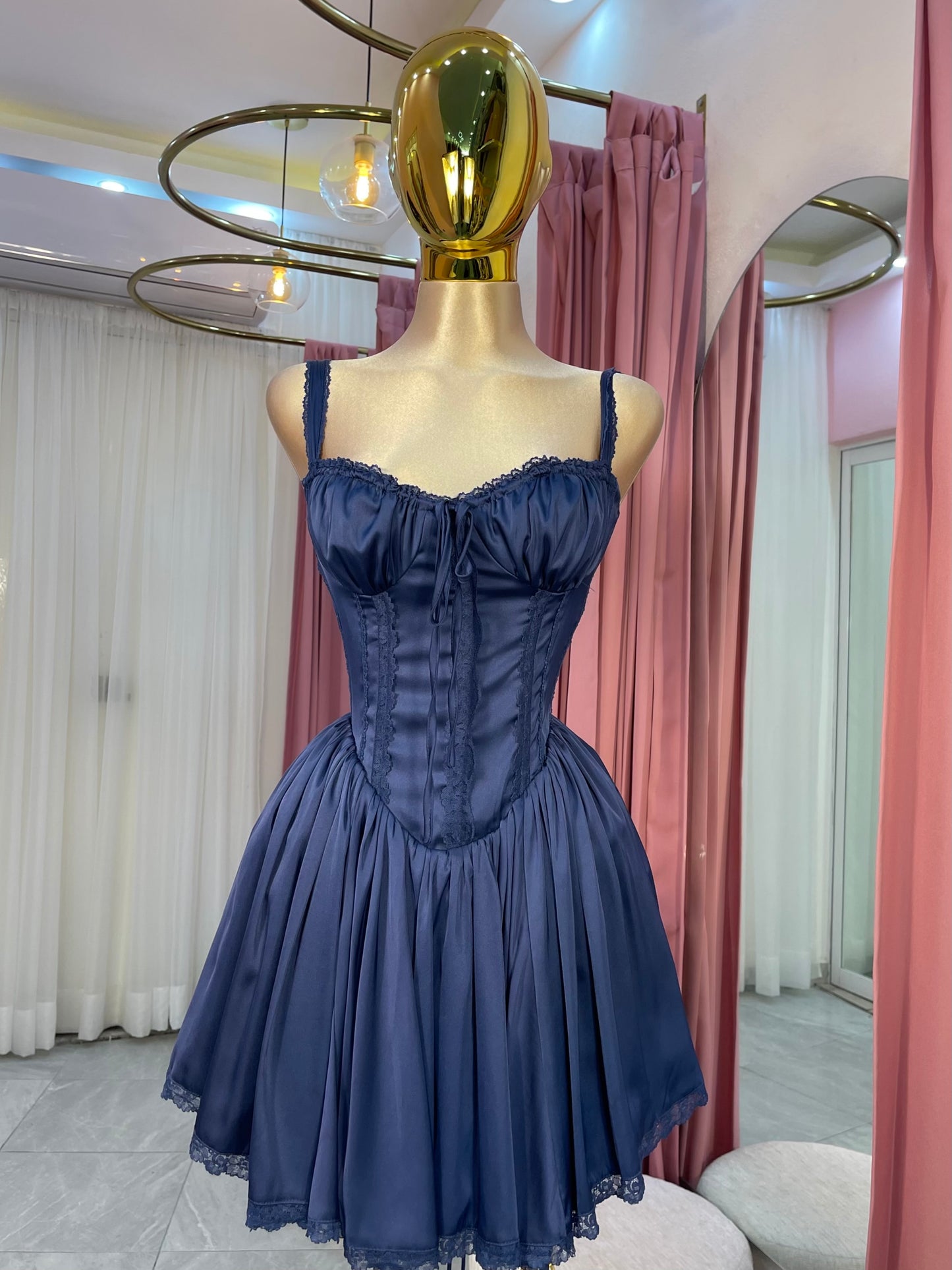 VESTIDO MINI SATEN CORSET