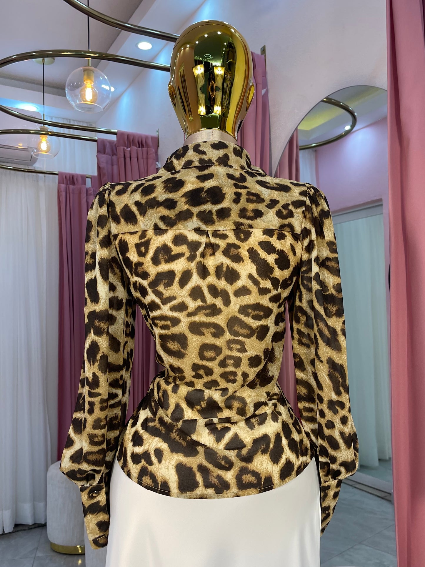 BLUSA ANIMAL PRINT CAFE/BEIGE