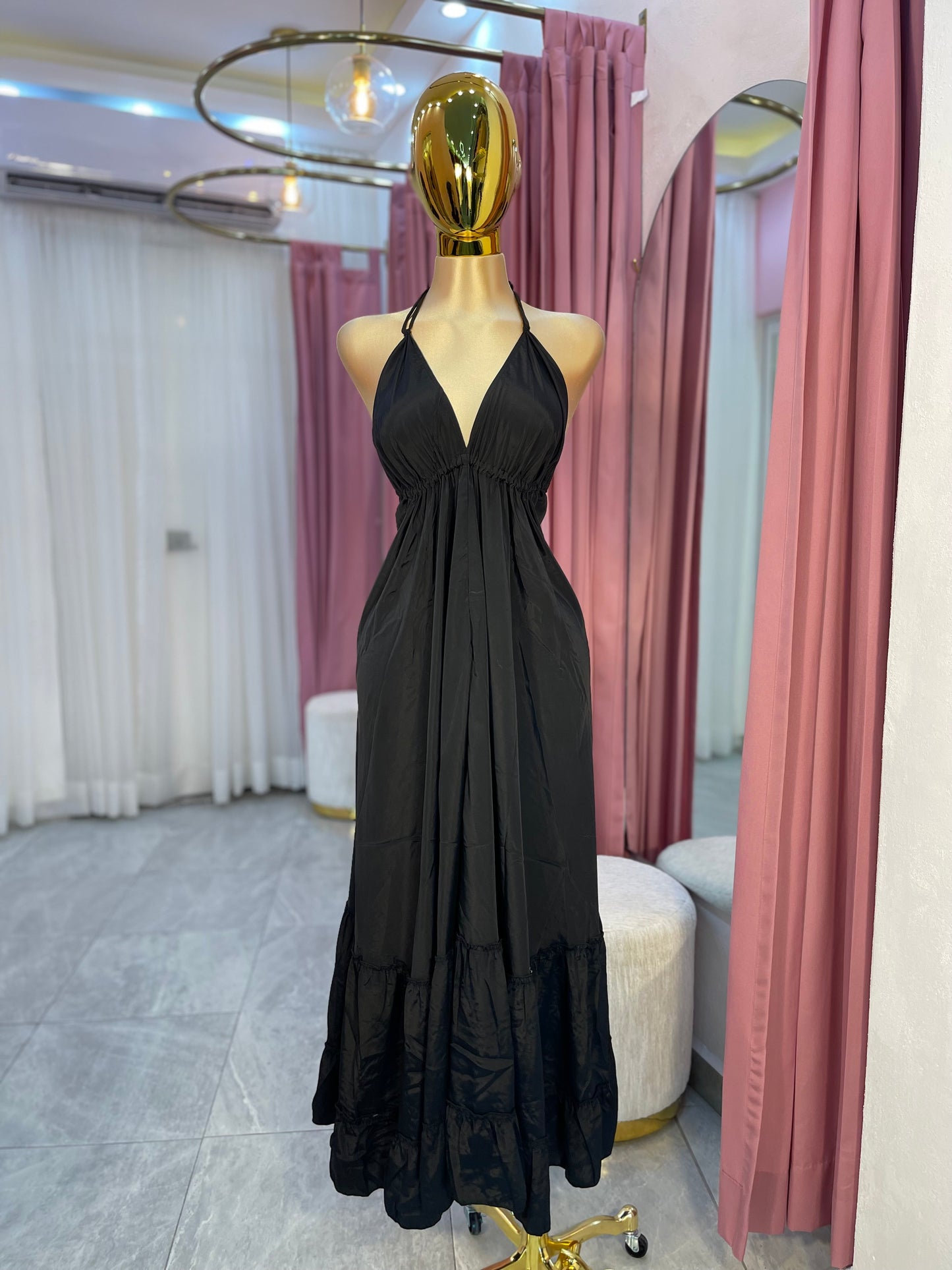 VESTIDO MAXI HINDÚ HALTER