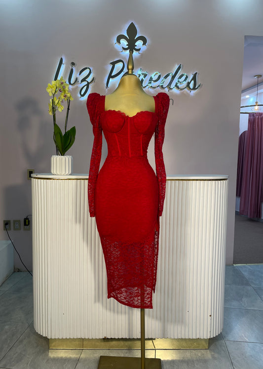 VESTIDO ENCAJE COPAS