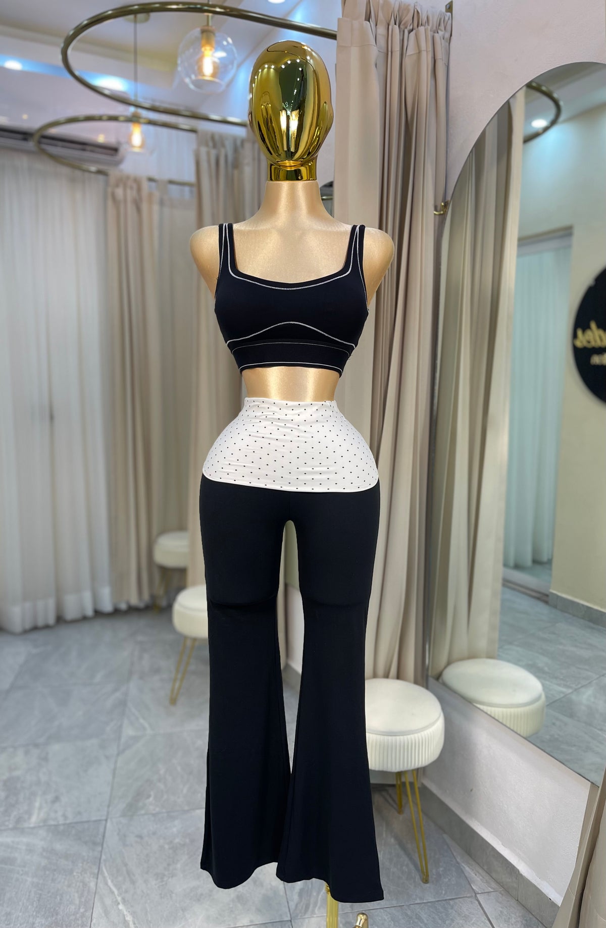LEGGING FLARE POLKA