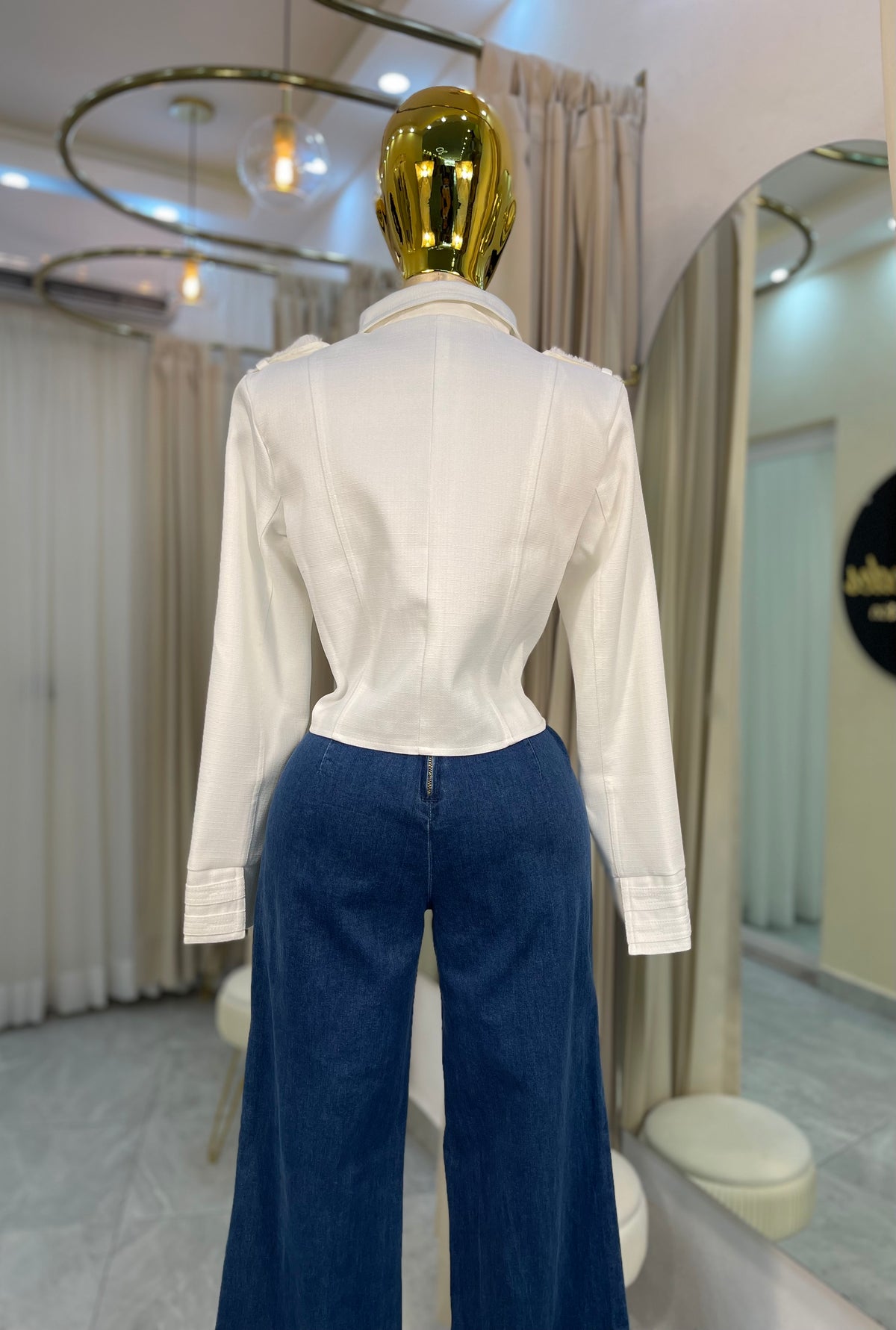 CHAQUETA MILITAR BLANCA