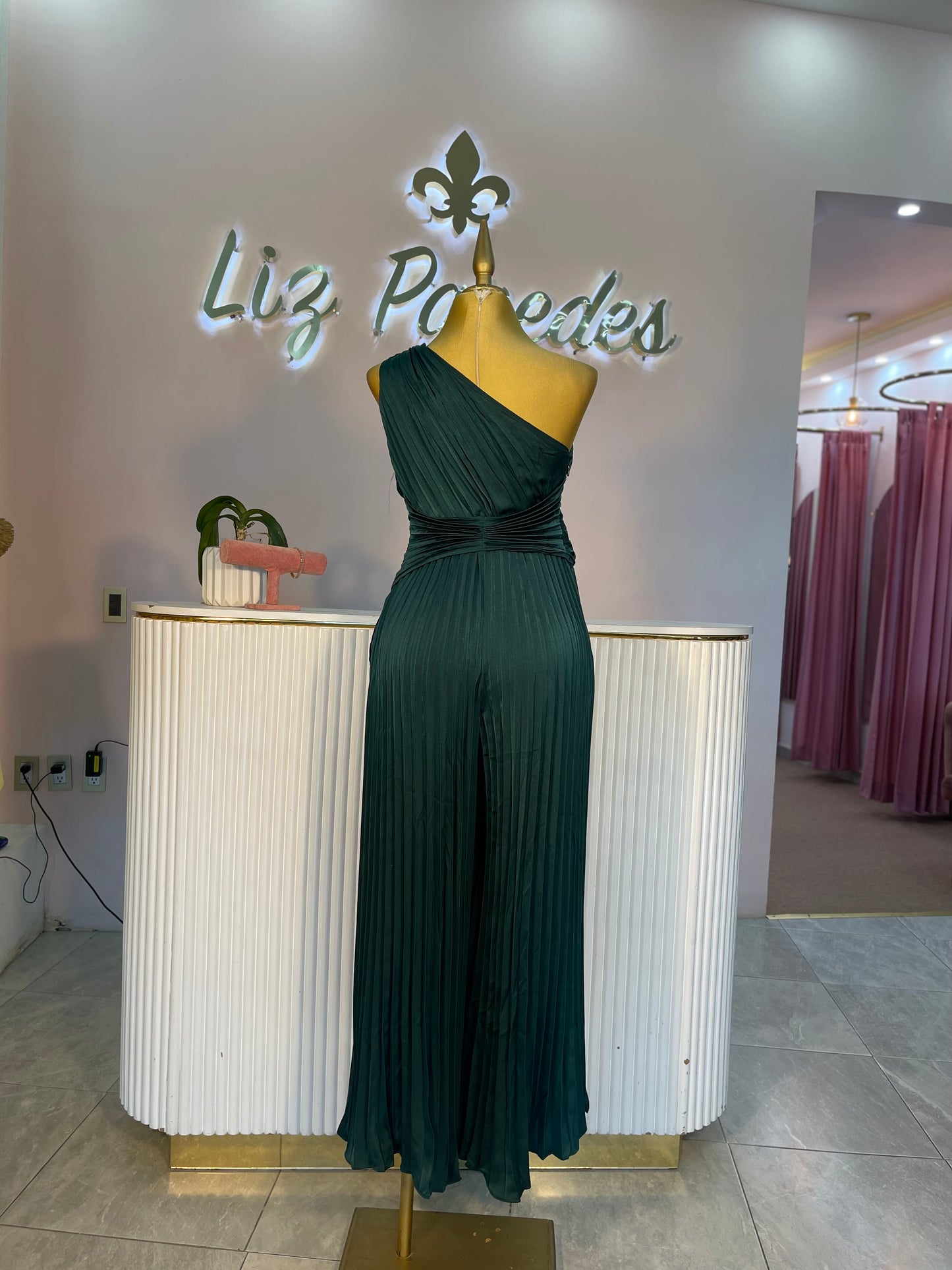 JUMPSUIT PLISADO VERDE