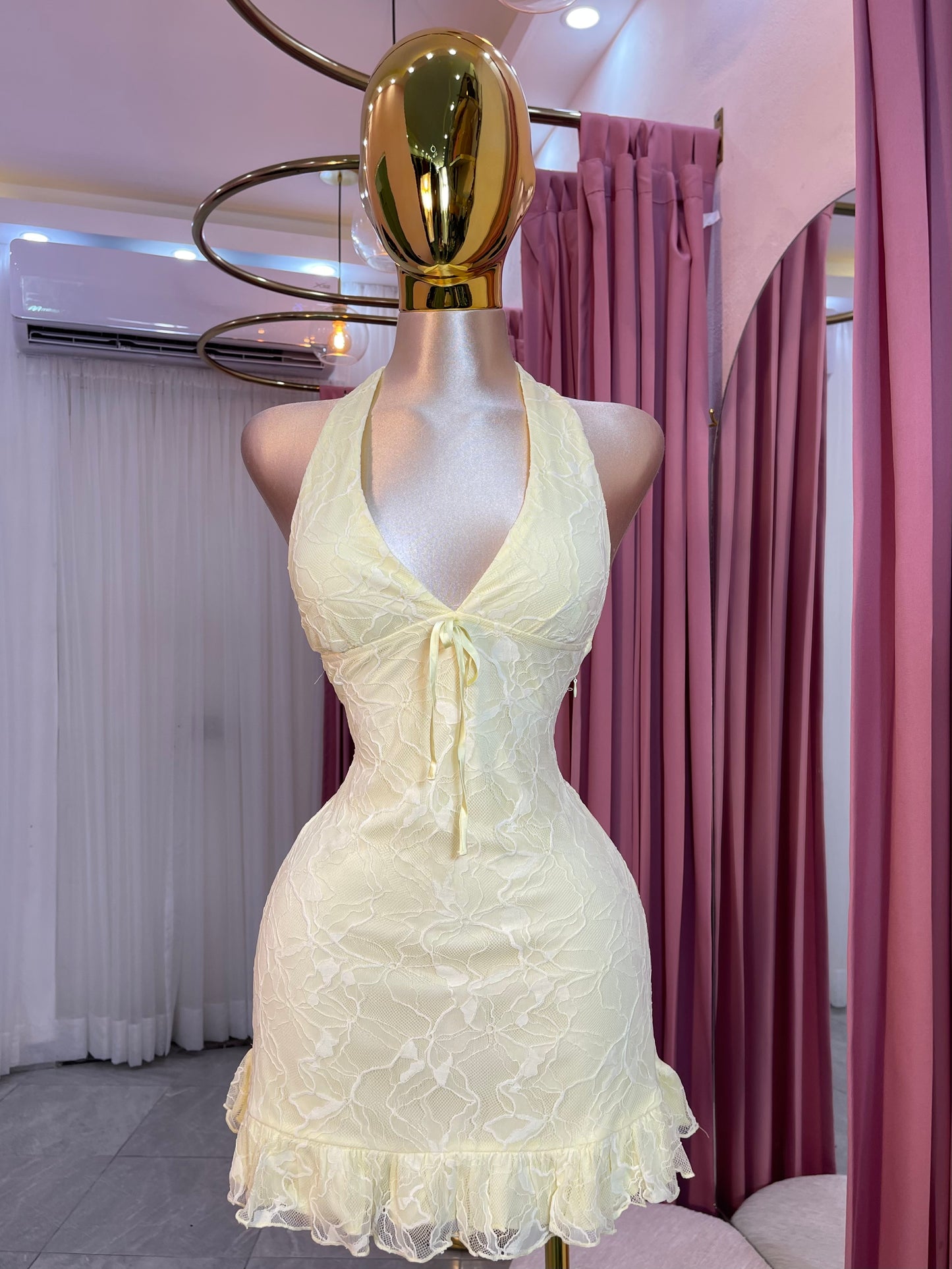 VESTIDO MINI LAZO ESC. V
