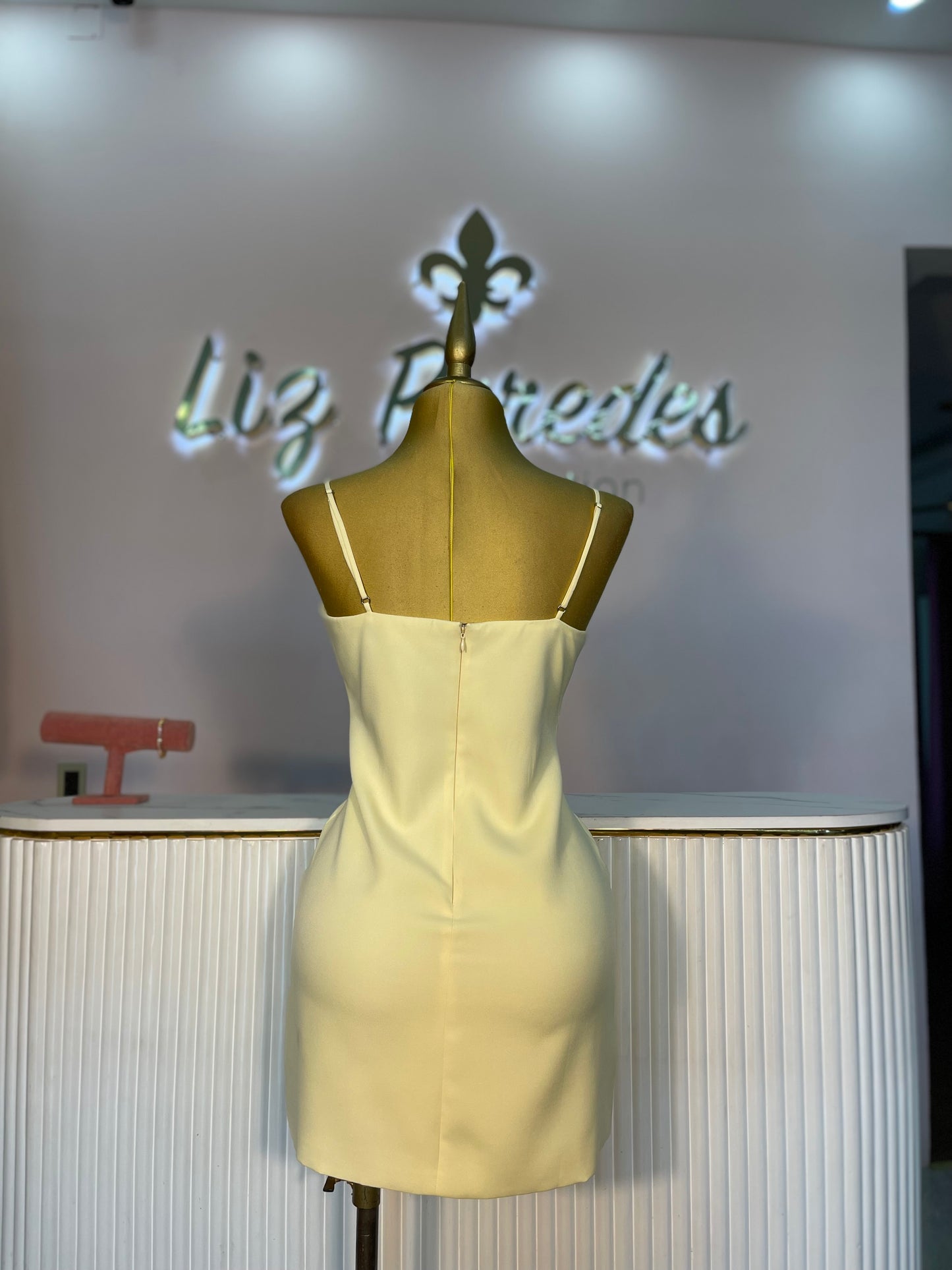 VESTIDO MINI AMARILLO TIRANTES