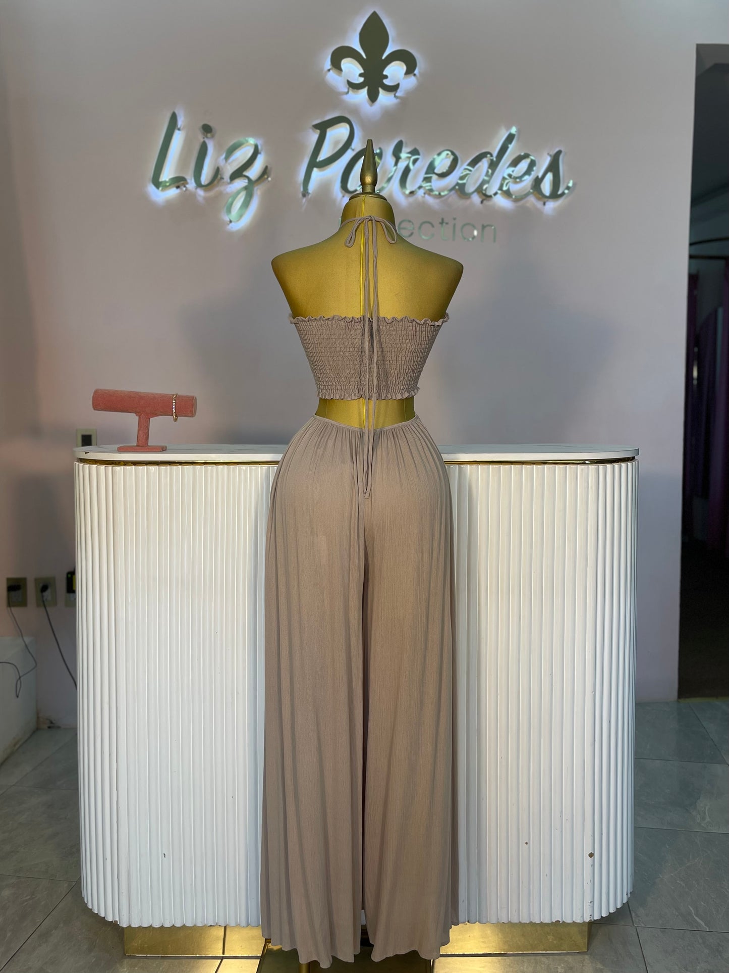 JUMPSUIT LINO NUDE HALTER