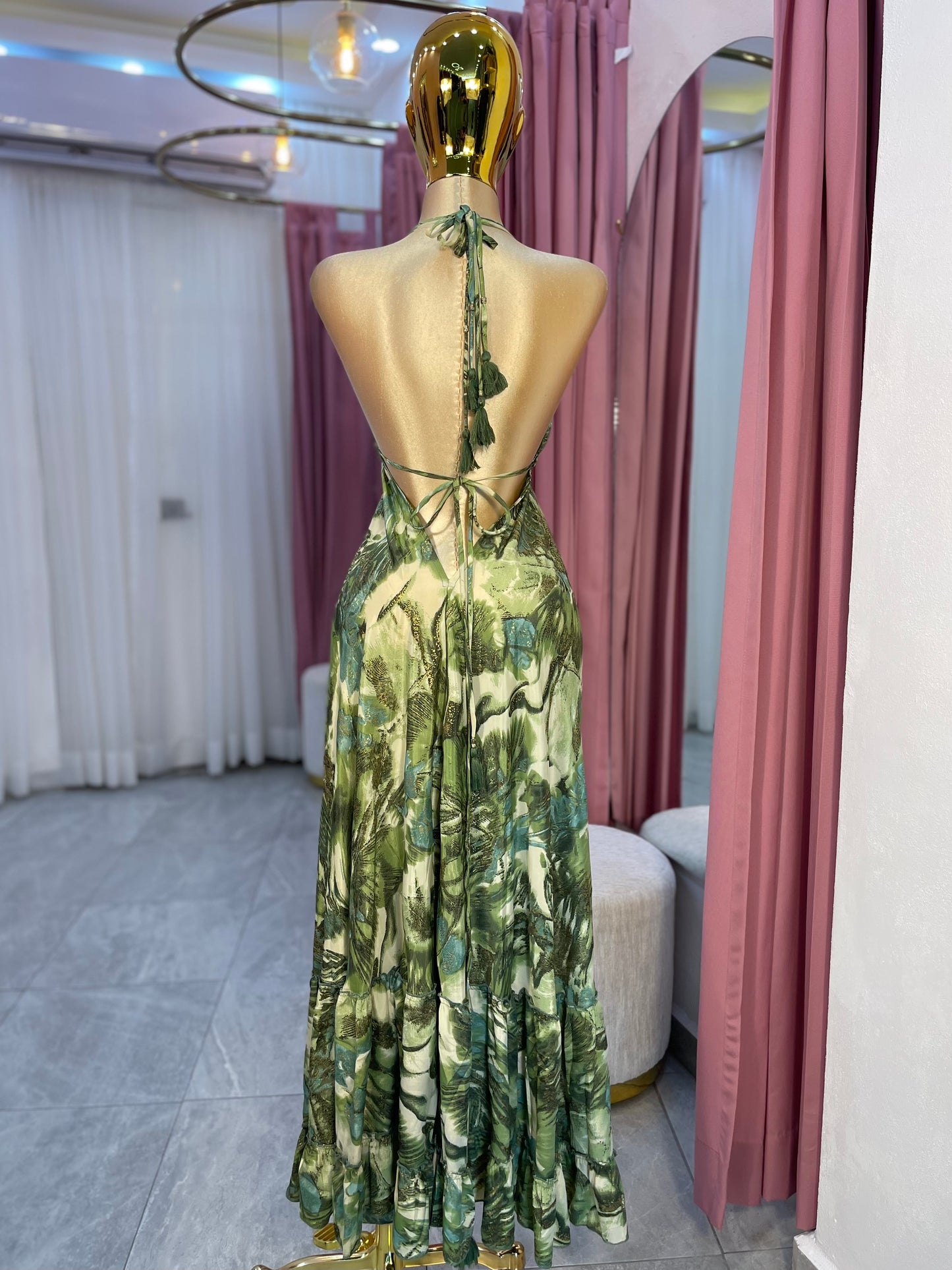 VESTIDO MAXI HINDÚ HALTER