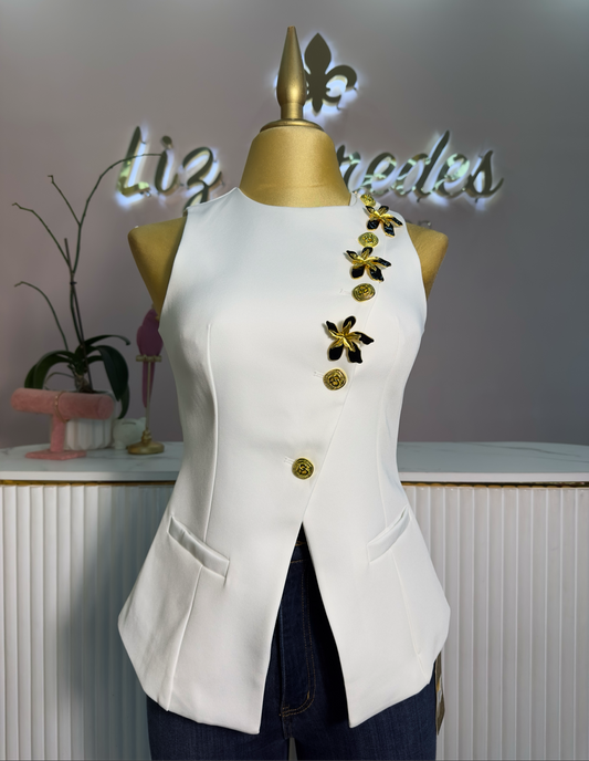 BLUSA  BOTÓN DORADO