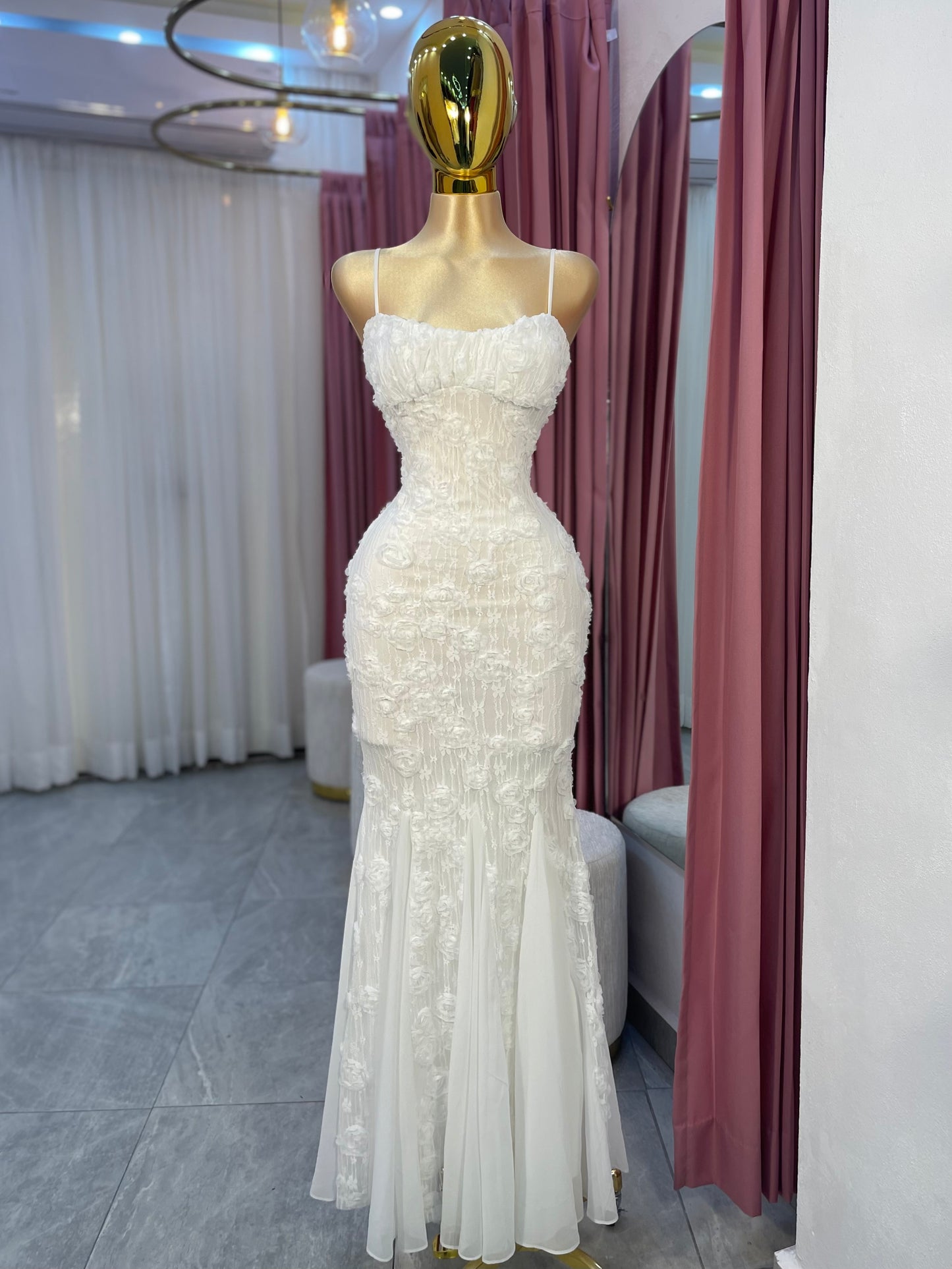 VESTIDO MAXI SIRENA ENCAJE
