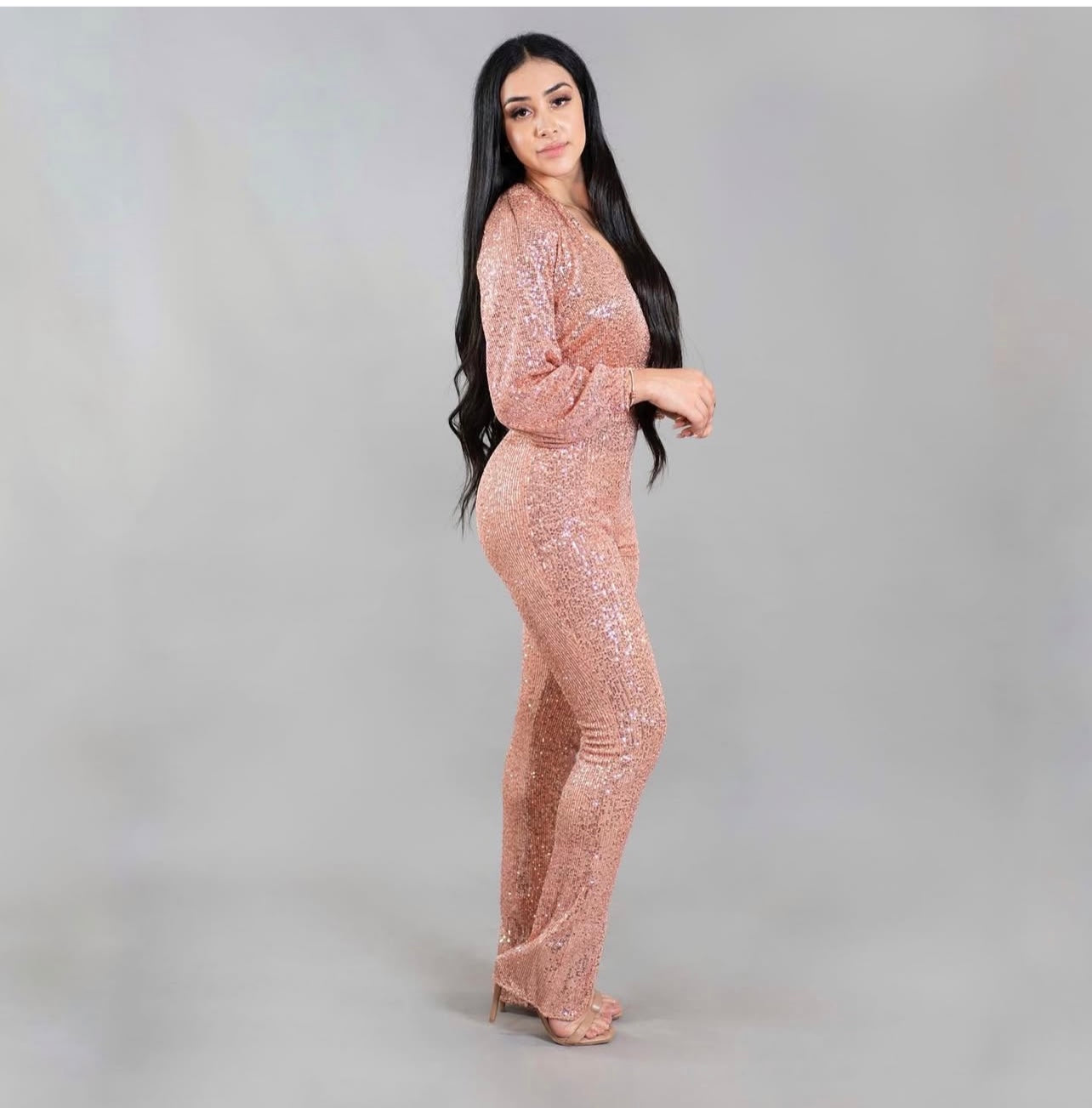 SET ROSE GOLD LENTEJUELA