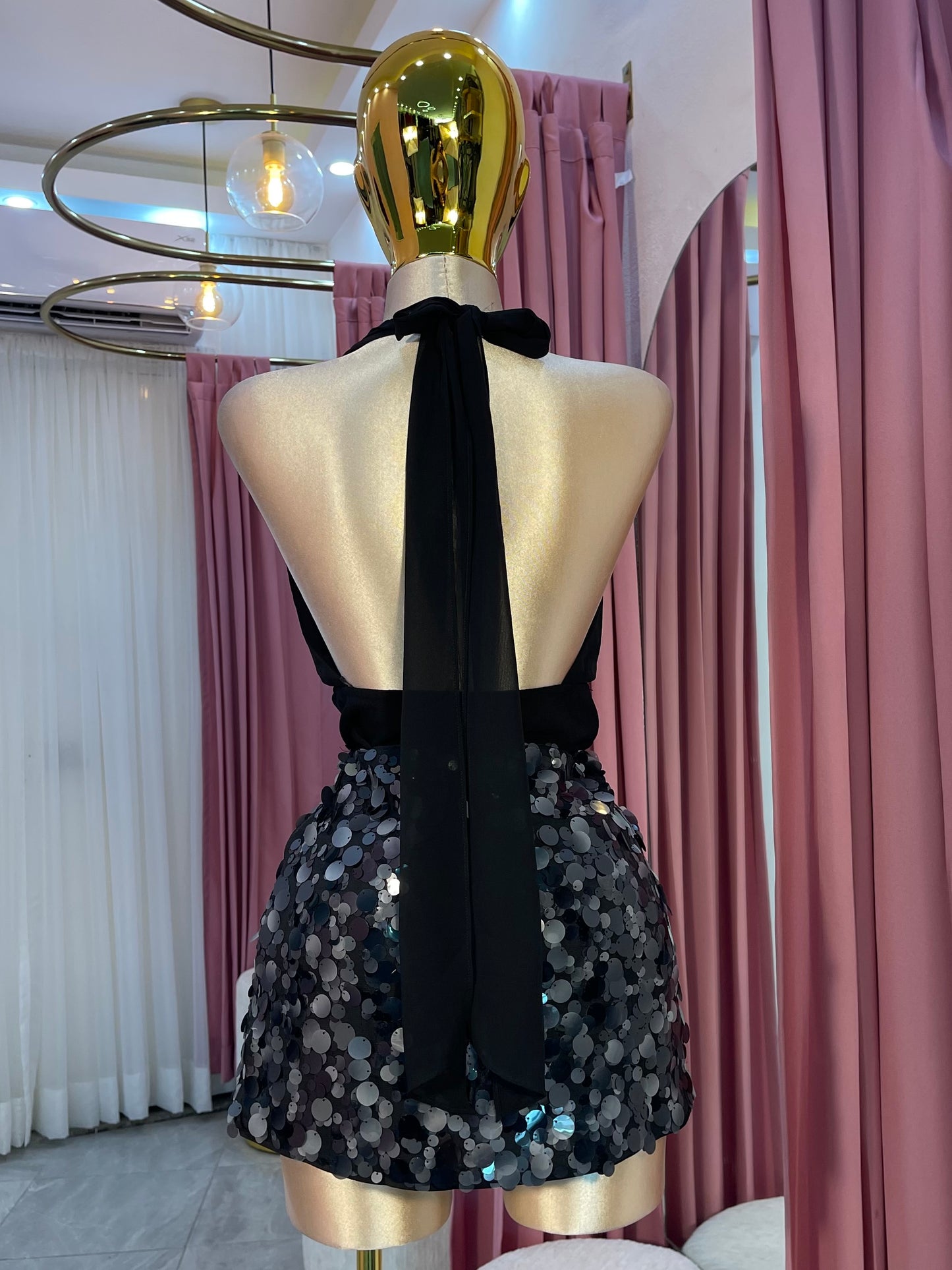FALDA MINI LENTEJUELA