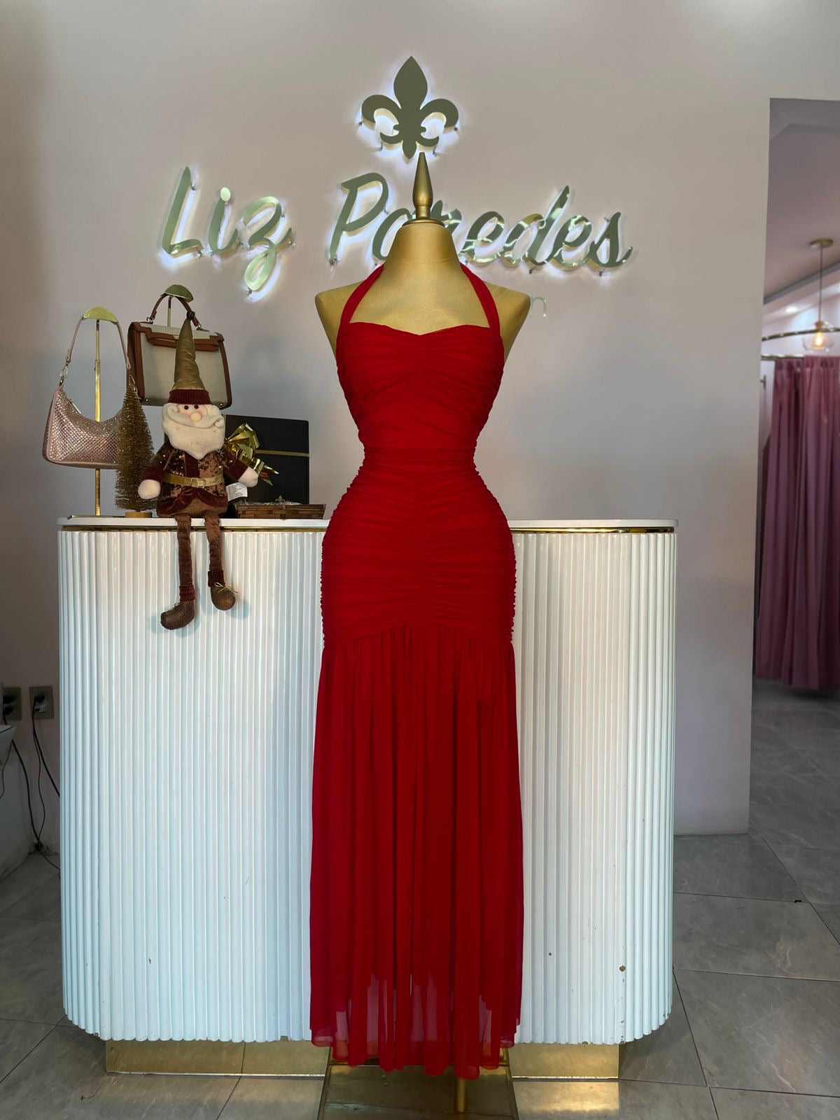 VESTIDO MAXI MESH HALTER