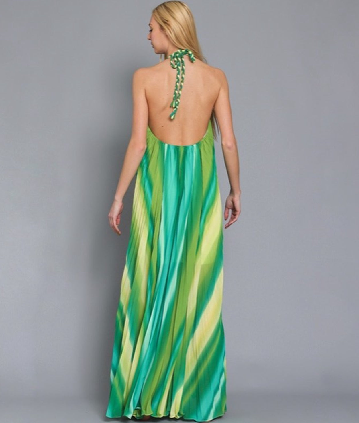 VESTIDO-MAXI PLISADO HALTER