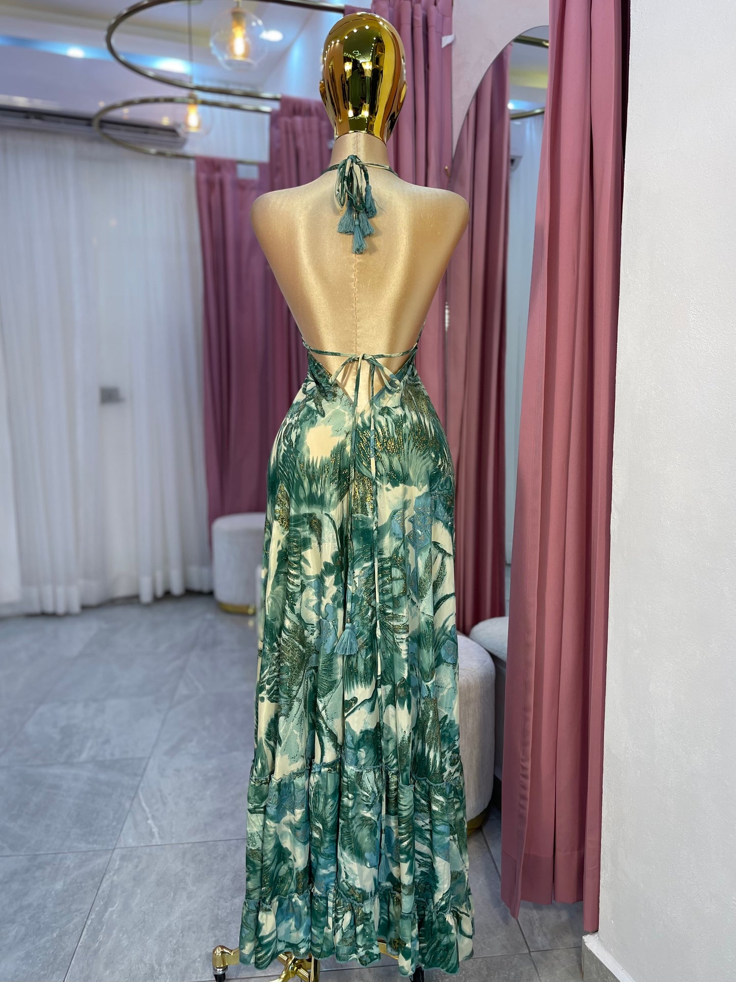 VESTIDO MAXI HINDÚ HALTER