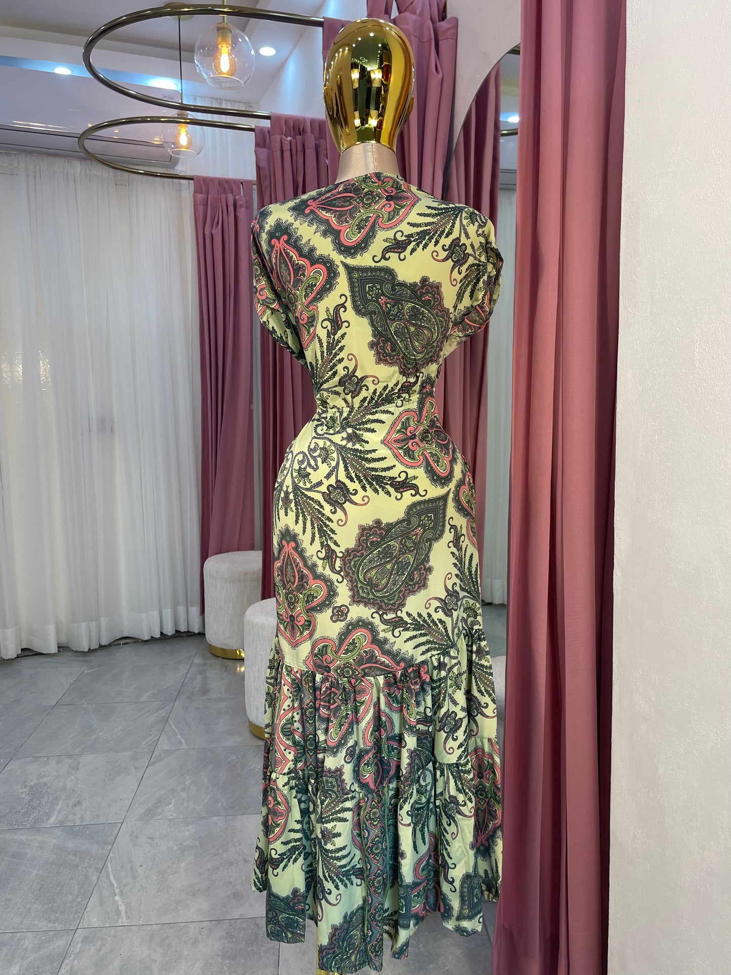 VESTIDO HINDU MANGA CORTA