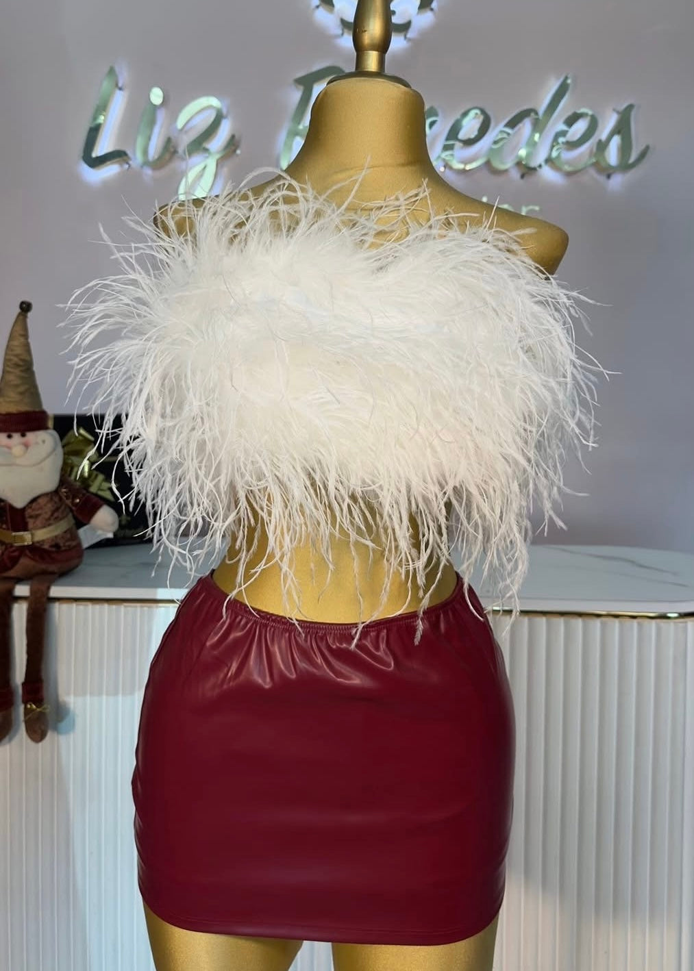 MINI FALDA VINIPIEL TINTA