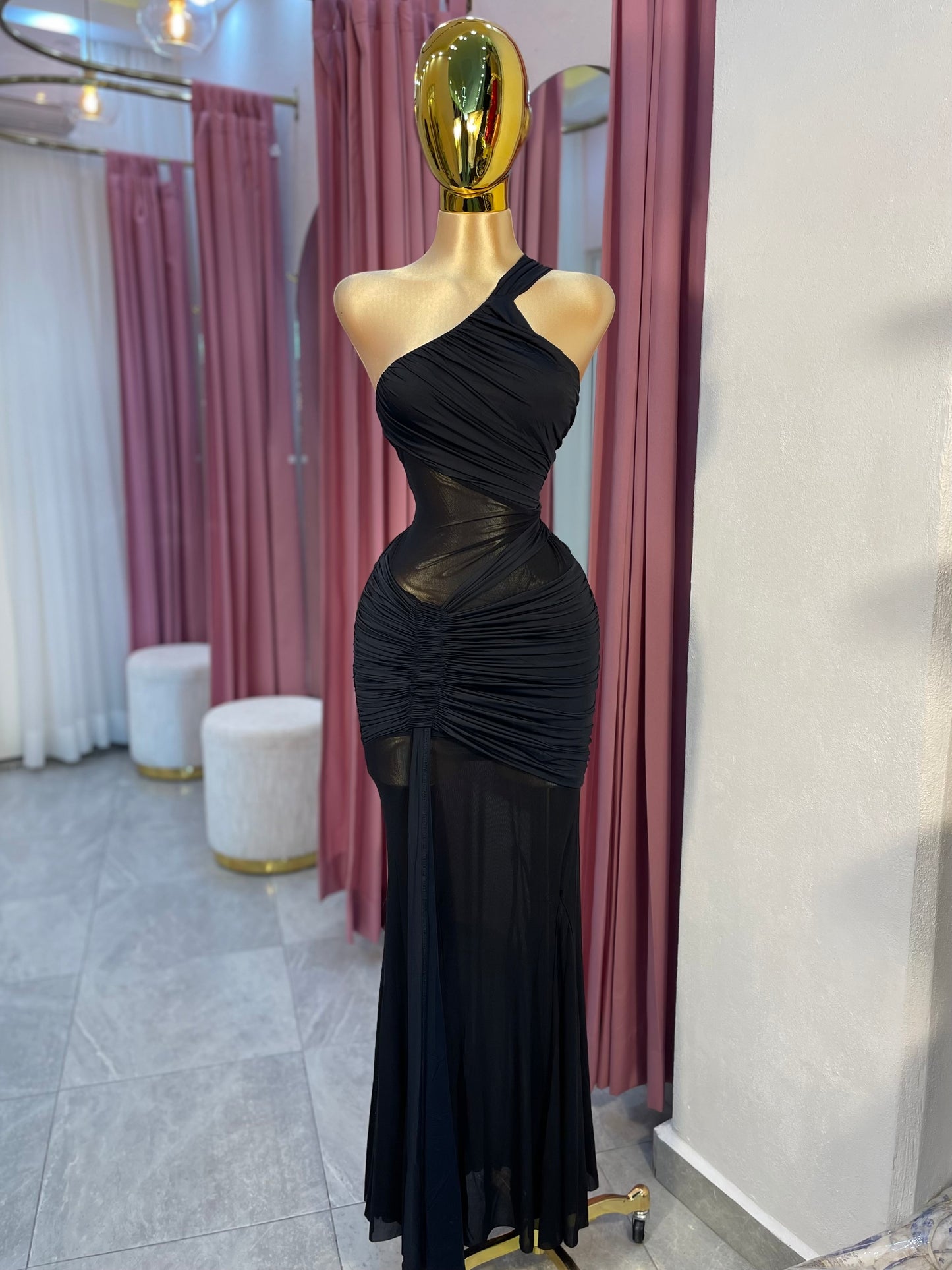 VESTIDO MAXI LICRA NEGRO