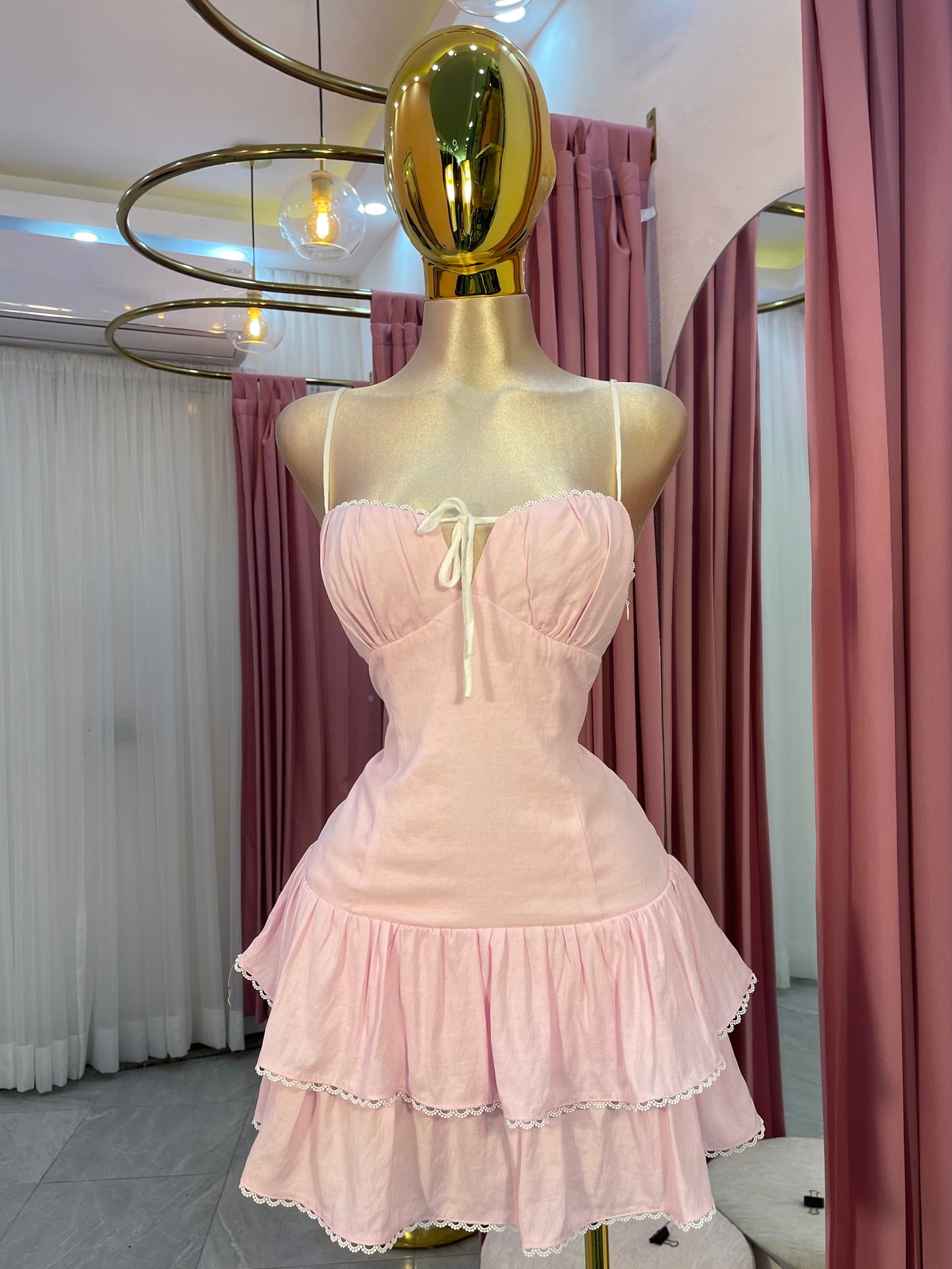 VESTIDO MINI CAMP ROSA