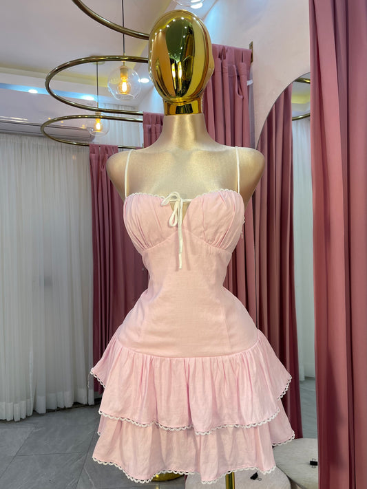 VESTIDO MINI CAMP ROSA