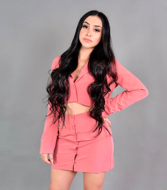 SET ROSA PALO FALDA/SACO
