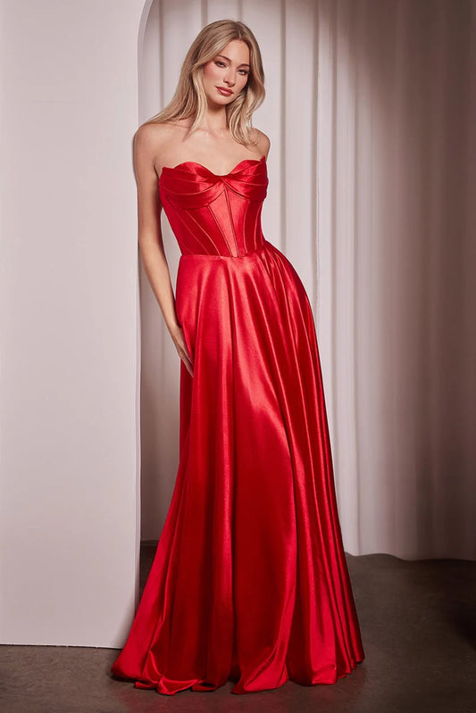 VESTIDO MAXI ROJO CD378